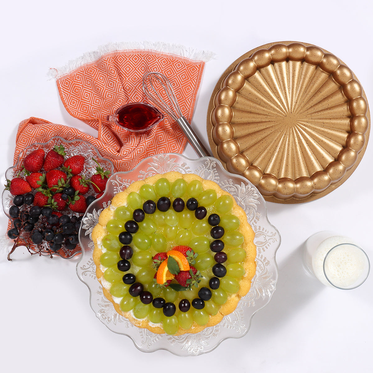 Serenk Fun Cooking Papatya Sarı Tart Kalıbı - 28 cm Alüminyum Döküm, Yanmaz Yapışmaz Granit Kaplama