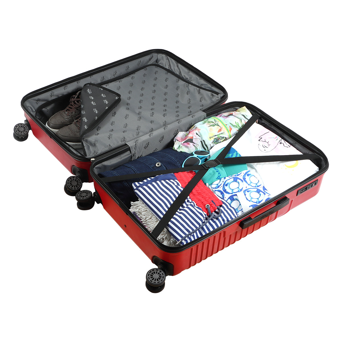 Biggdesign Cats Kırmızı Orta Boy 24" Valiz