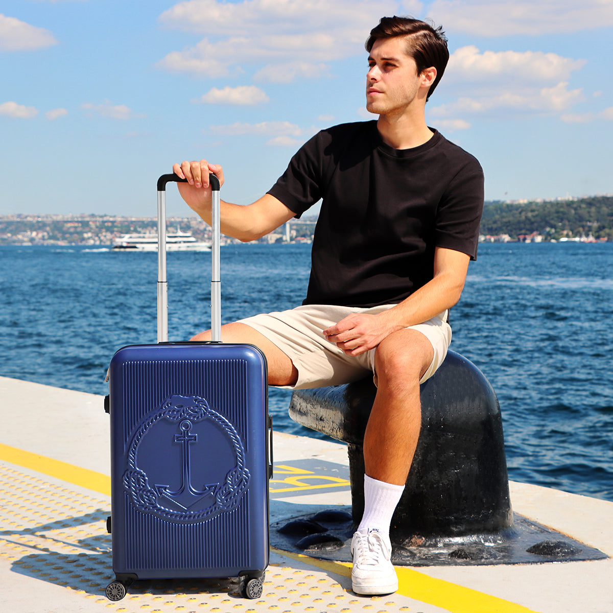 Biggdesign Ocean Lacivert Küçük Boy 20" Valiz
