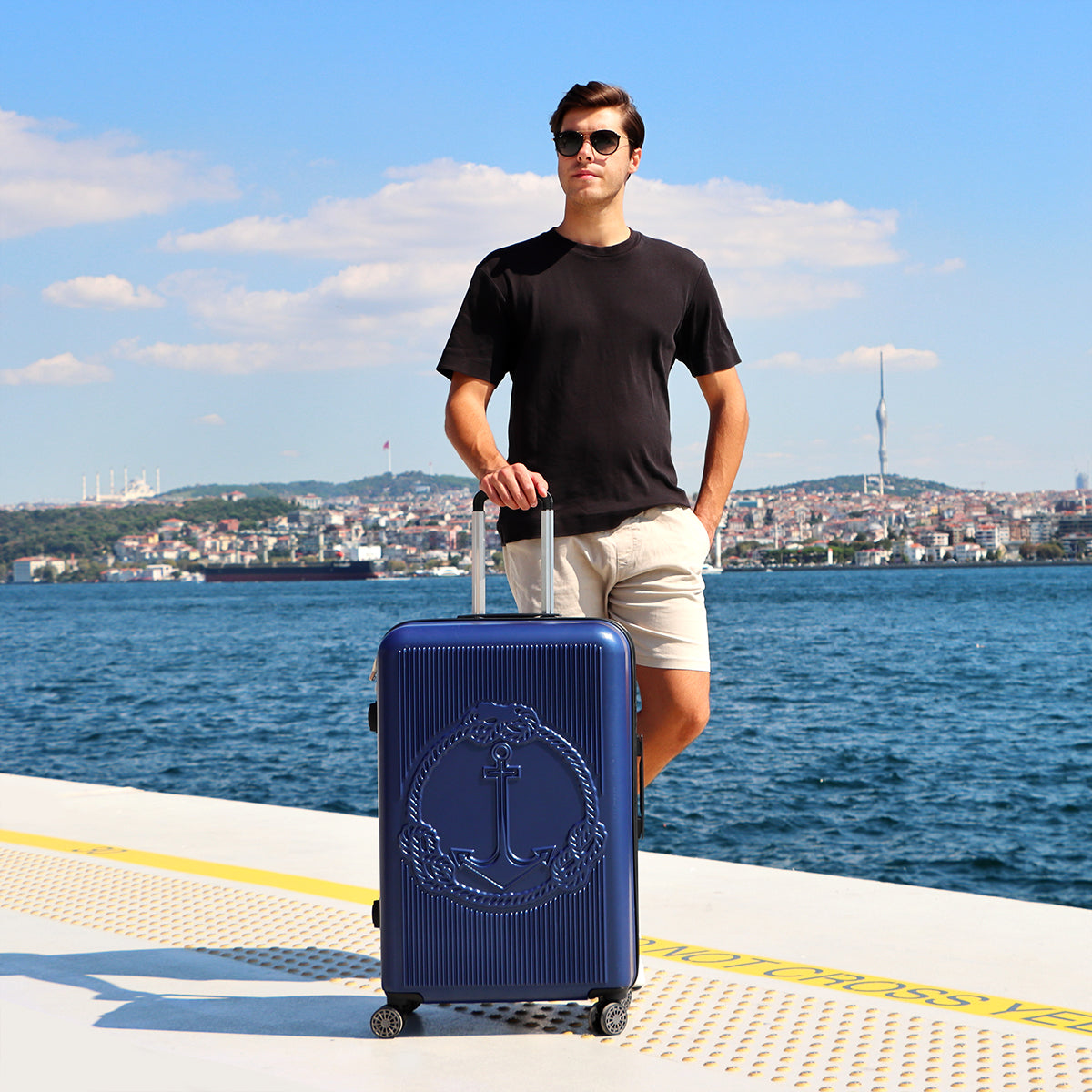 Biggdesign Ocean Lacivert Büyük Boy 28" Valiz