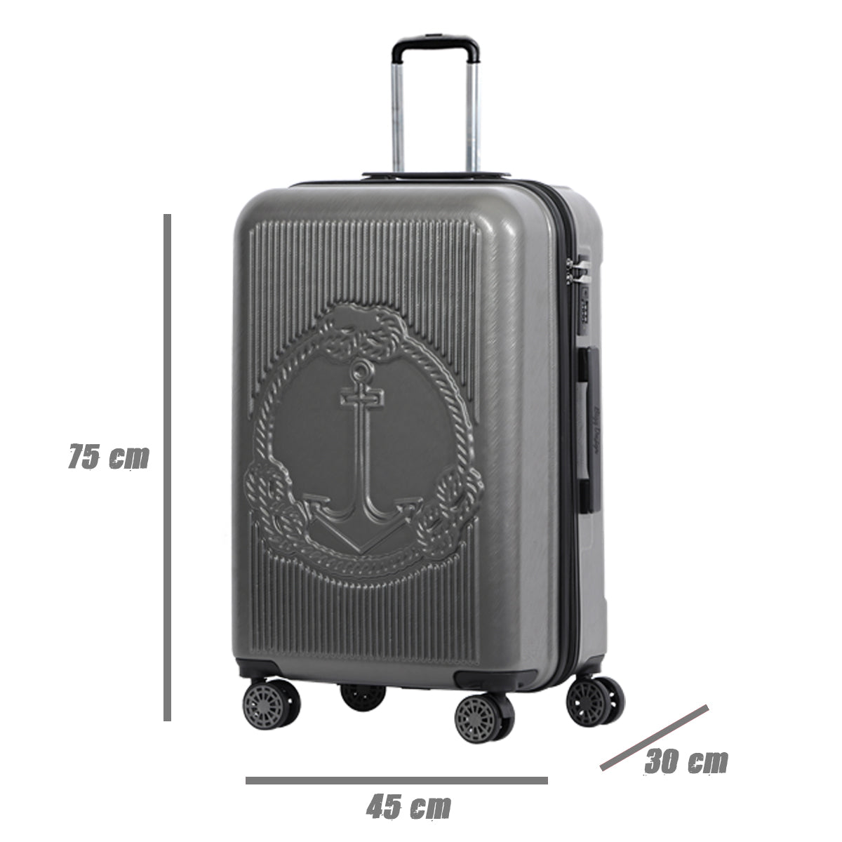 Biggdesign Ocean Gri Büyük Boy 28" Valiz