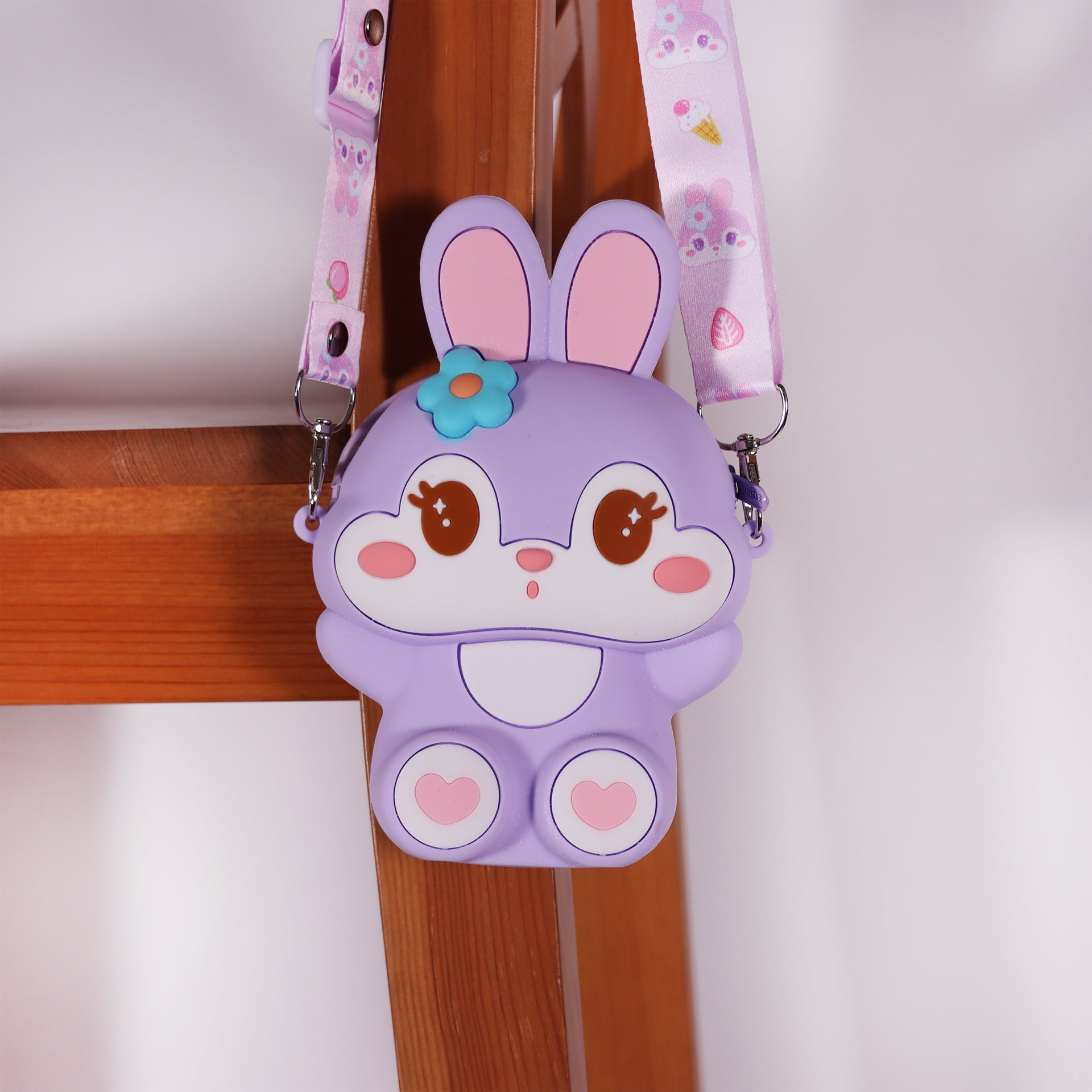 Ogi Mogi Toys Silikon Mor Tavşan Omuz Çantası