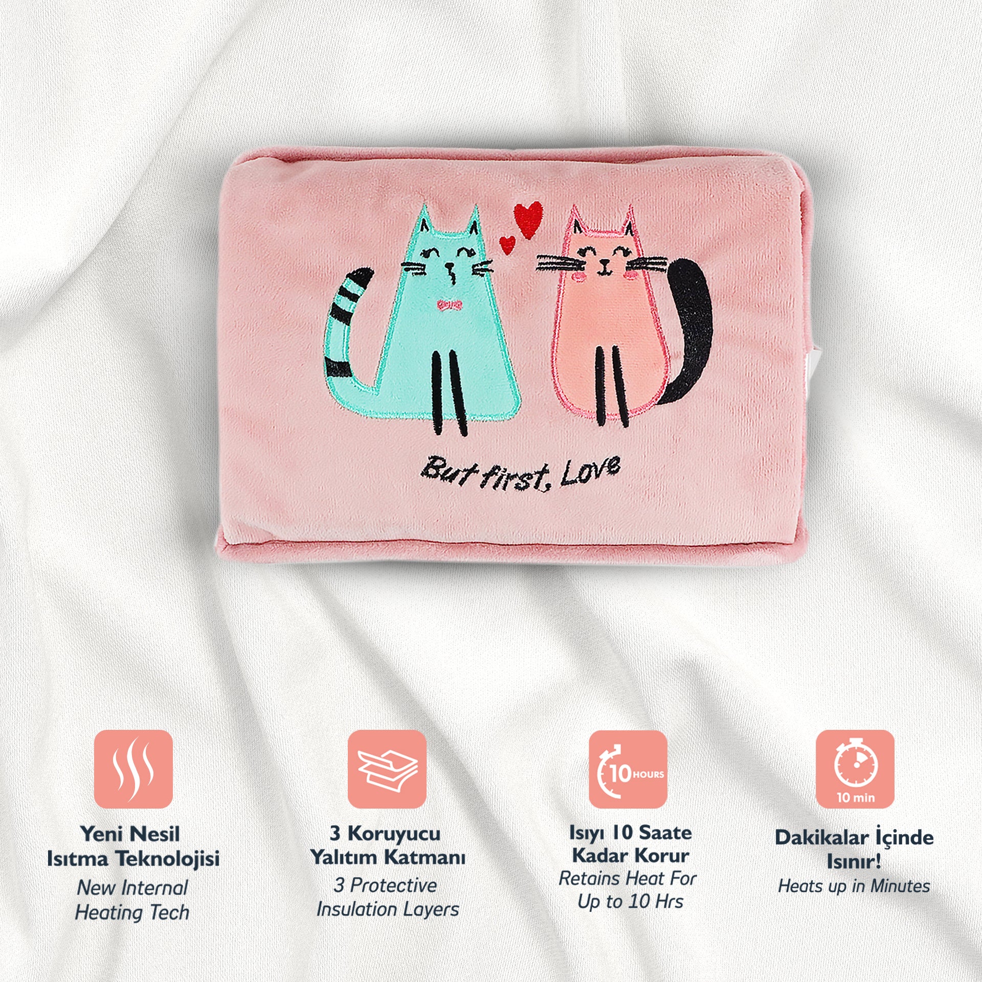 BiggDesign Cats Aşk Kedisi Elektrikli Sıcak Su Torbası