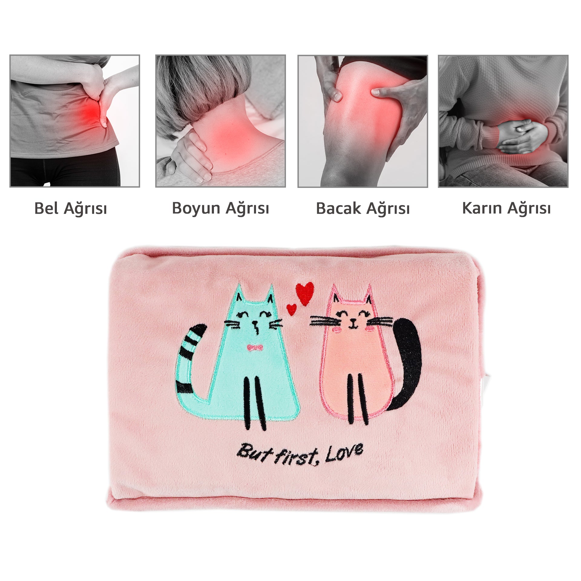 BiggDesign Cats Aşk Kedisi Elektrikli Sıcak Su Torbası