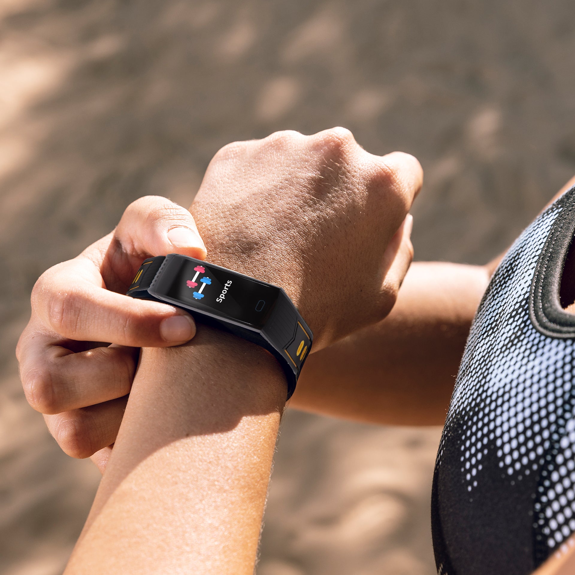 Moodix WE23K10B Akıllı Bileklik Siyah-Sarı