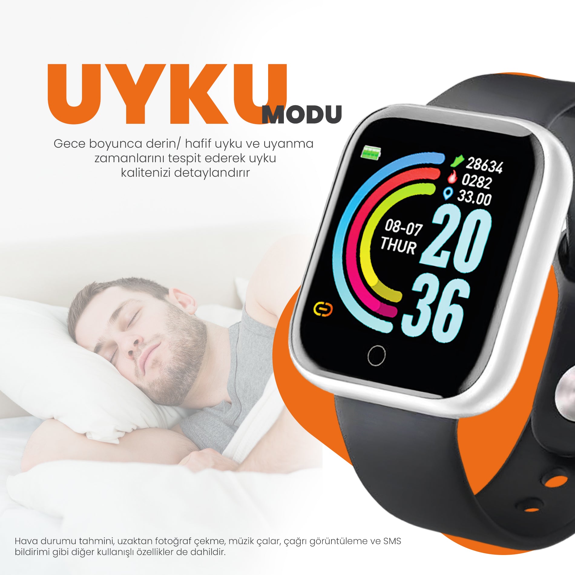 Moodix WE23K13B Akıllı Saat Gri-Siyah