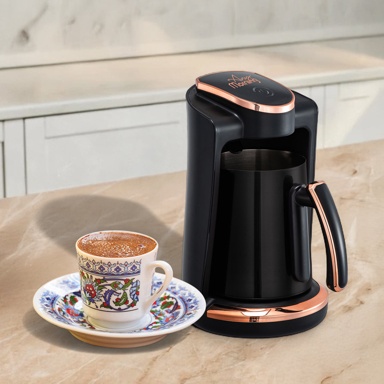 Any Morning Paslanmaz Çelik Cezveli Türk Kahvesi Makinesi, 4 Fincan Kapasiteli 250 ml LI23201S