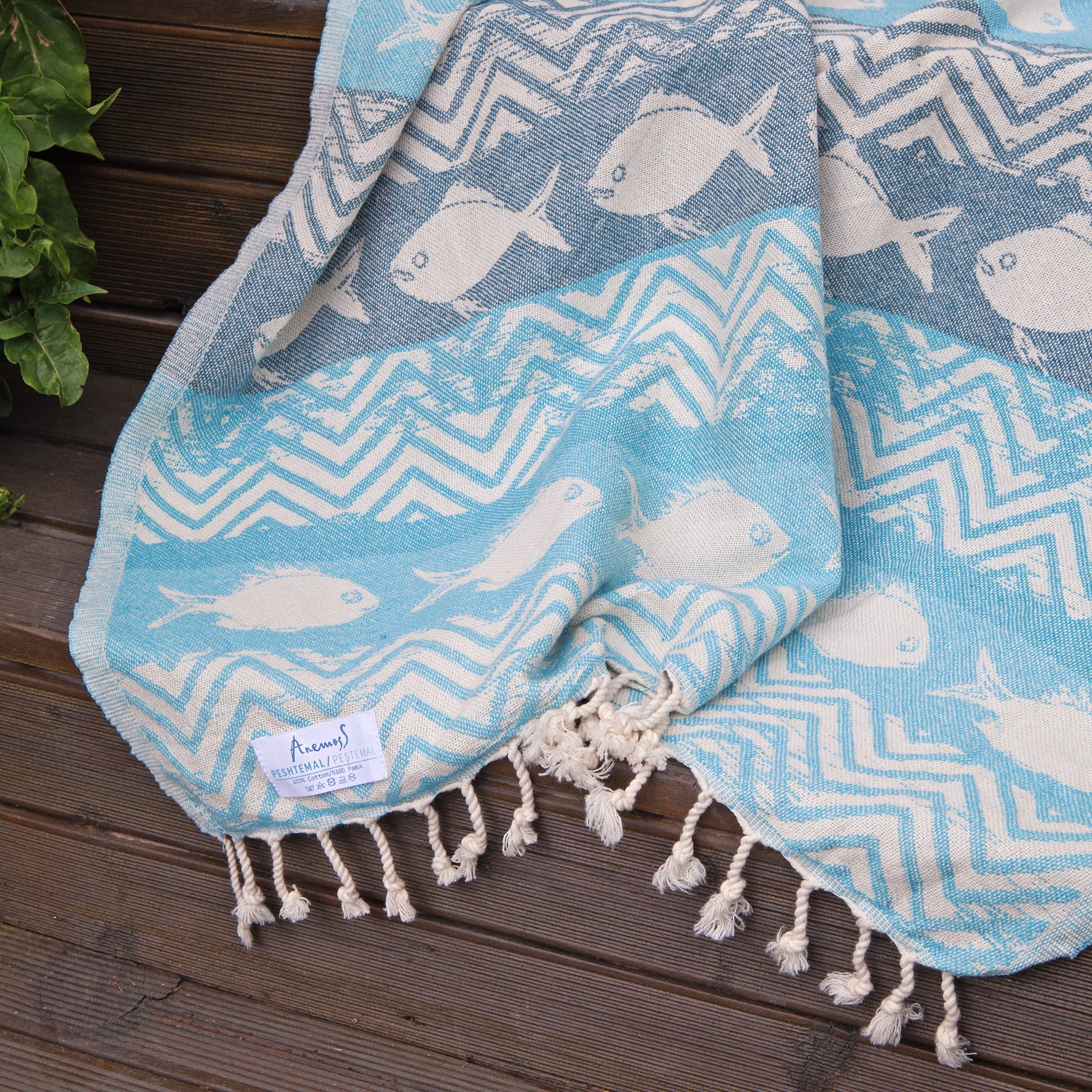 Anemoss Balıklar Peştemal 100x180 cm