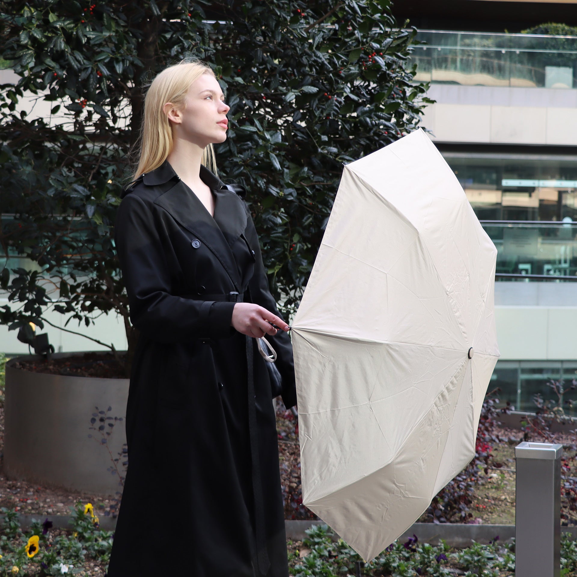 Biggdesign Moods Up Sarı Tam Otomatik UV Şemsiye, Rüzgara Dayanıklı, Hızlı Kuruyan, Çanta Boy