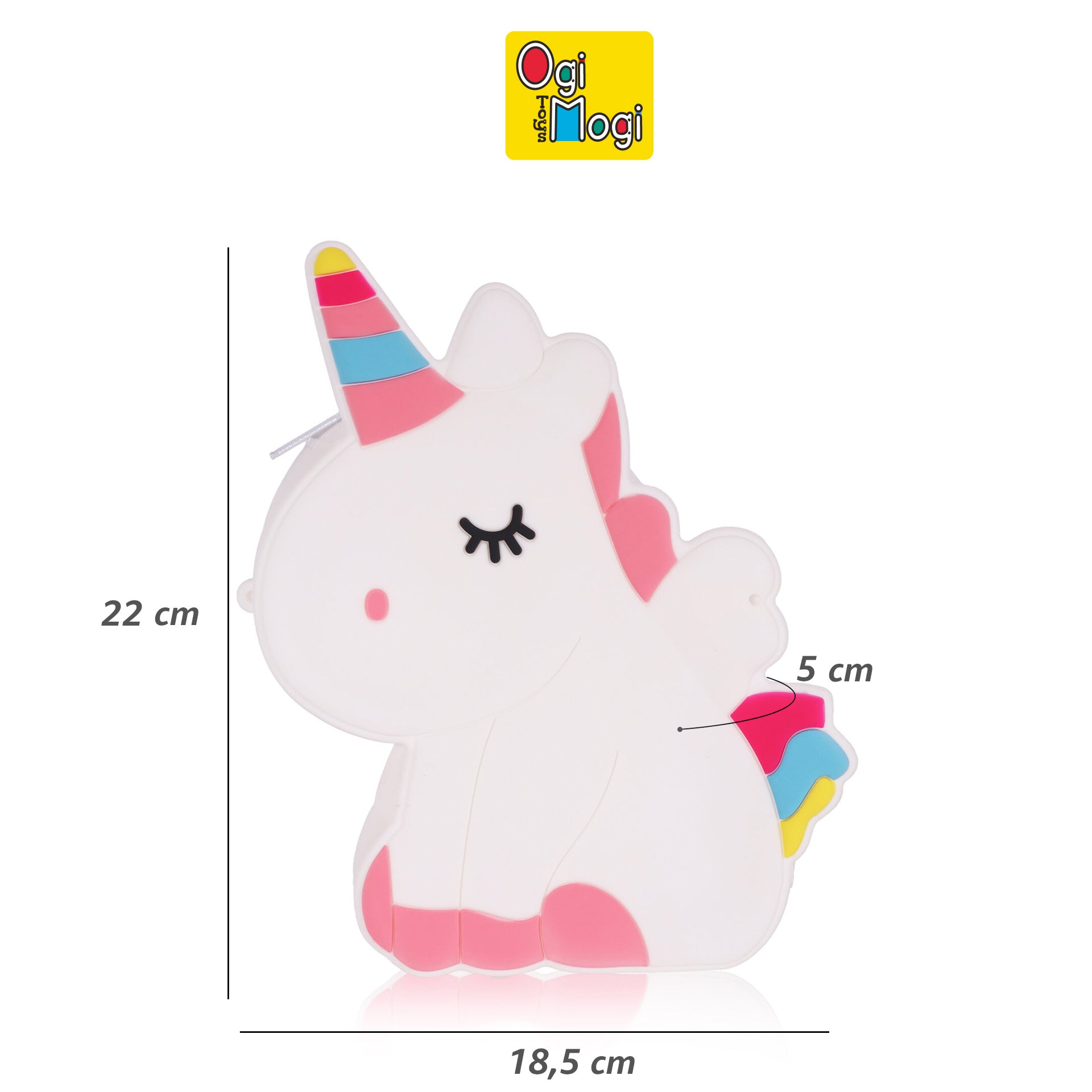 Ogi Mogi Toys Silikon Beyaz Unicorn Omuz Çantası
