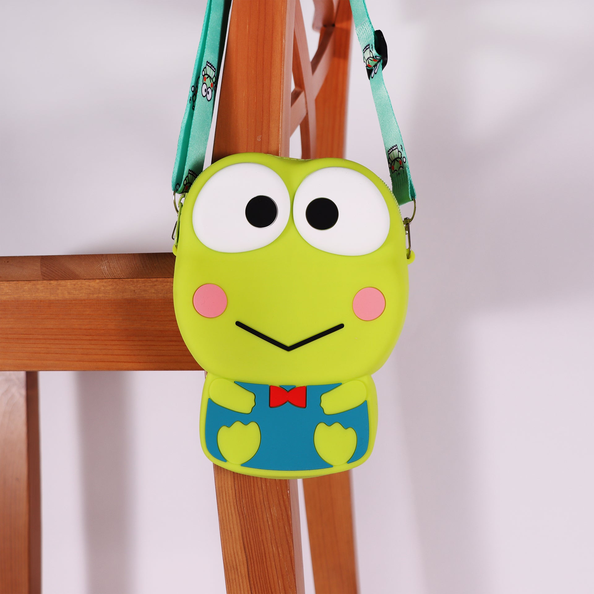 Ogi Mogi Toys Silikon Yeşil Kurbağa Omuz Çantası