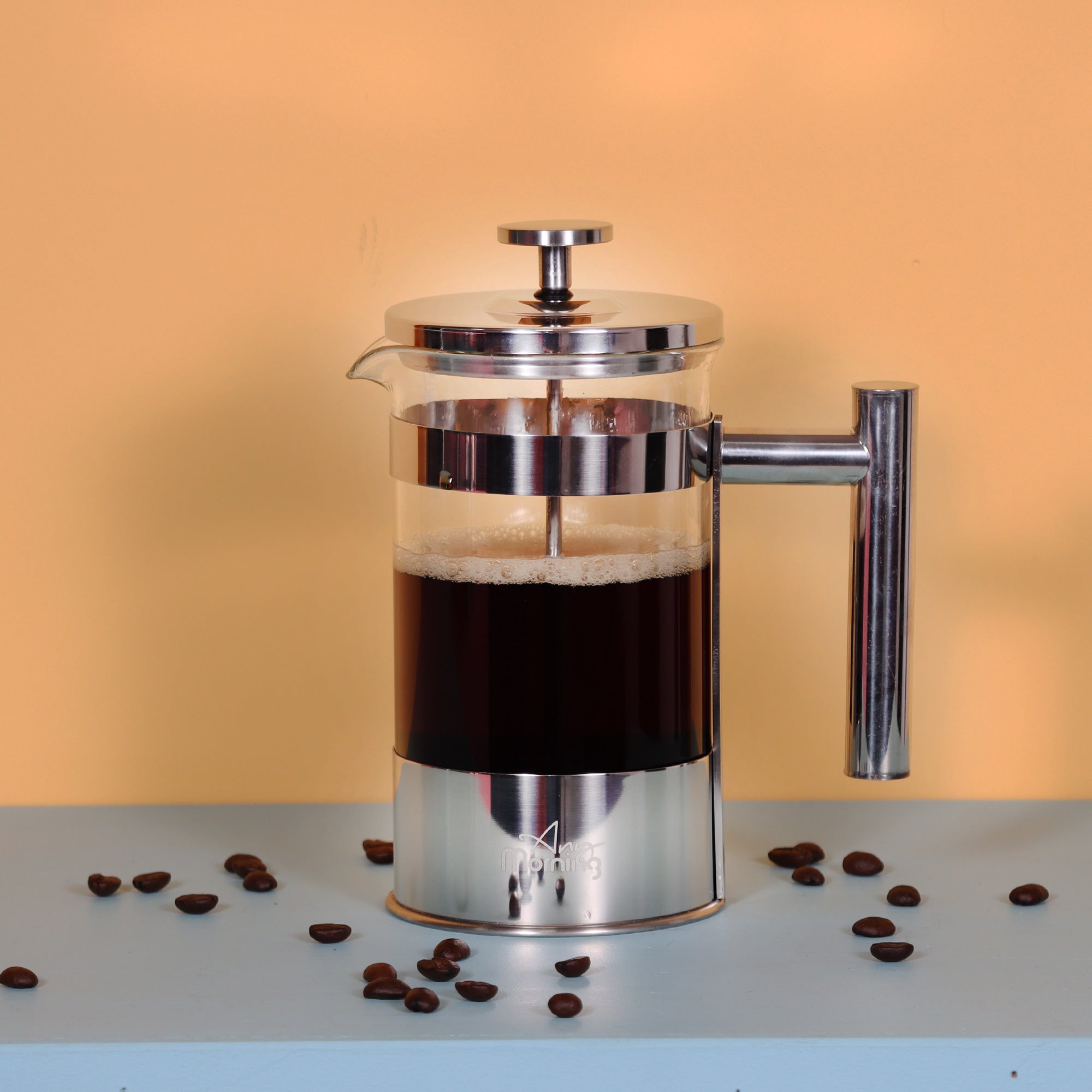 Any Morning 600 ml Paslanmaz Çelik French Press, 3 Katmanlı Filtreli FF110