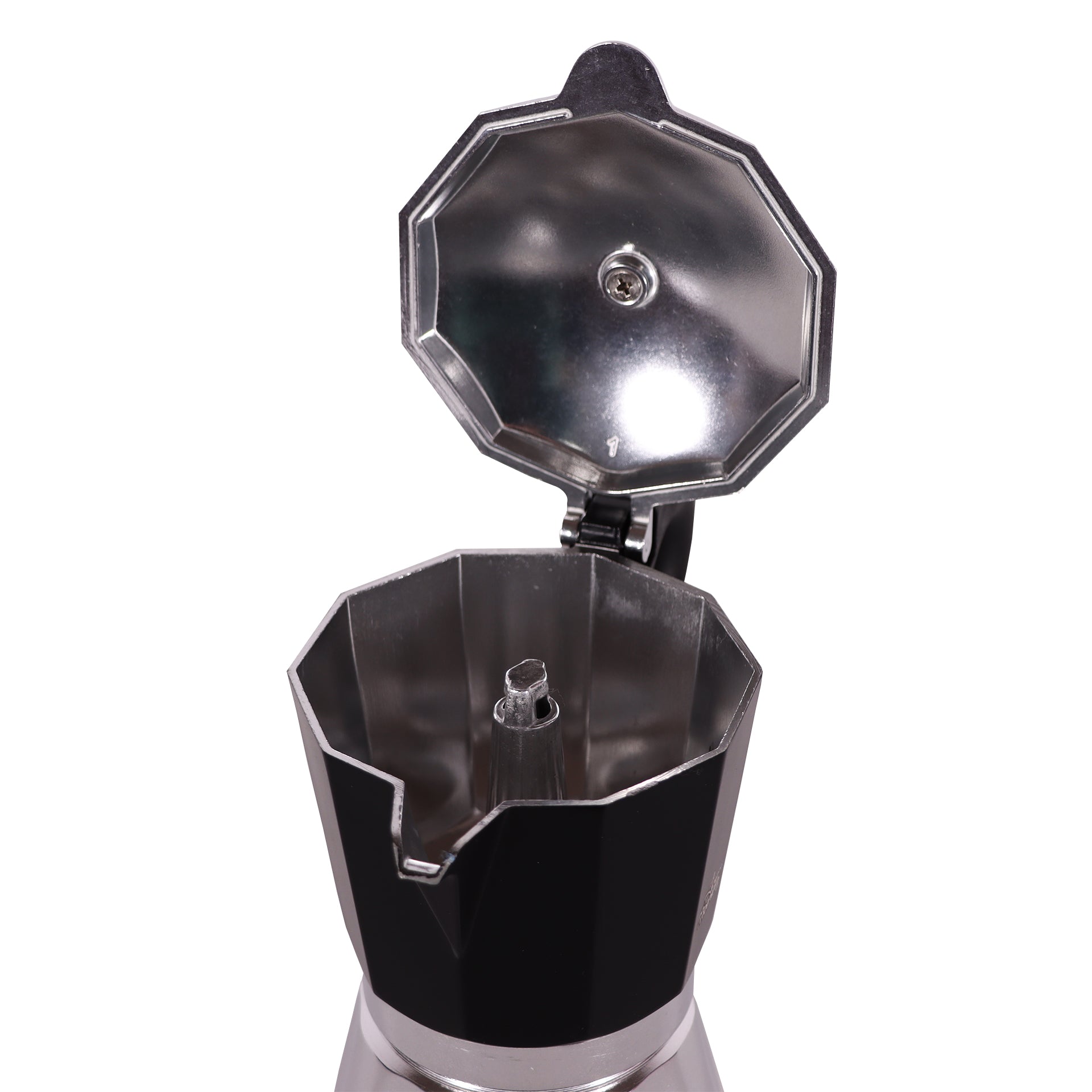 Any Morning 240 ml Alüminyum Moka Pot Espresso Kahve Makinesi Siyah HES-6