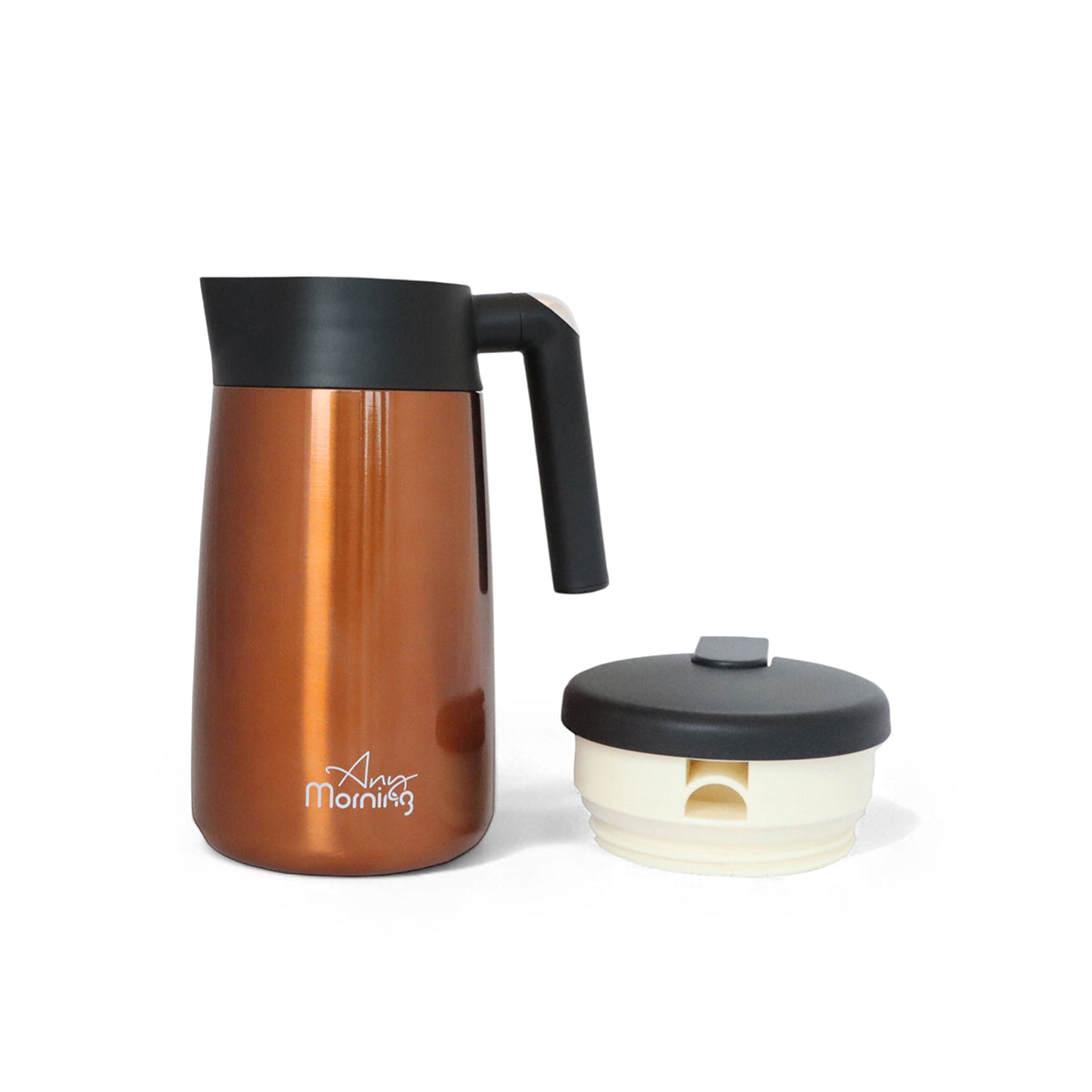 Any Morning 1.2 L Paslanmaz Çelik Termos, Sızdırmaz Kapaklı Geniş Ağızlı Bakır Renkli SI232250
