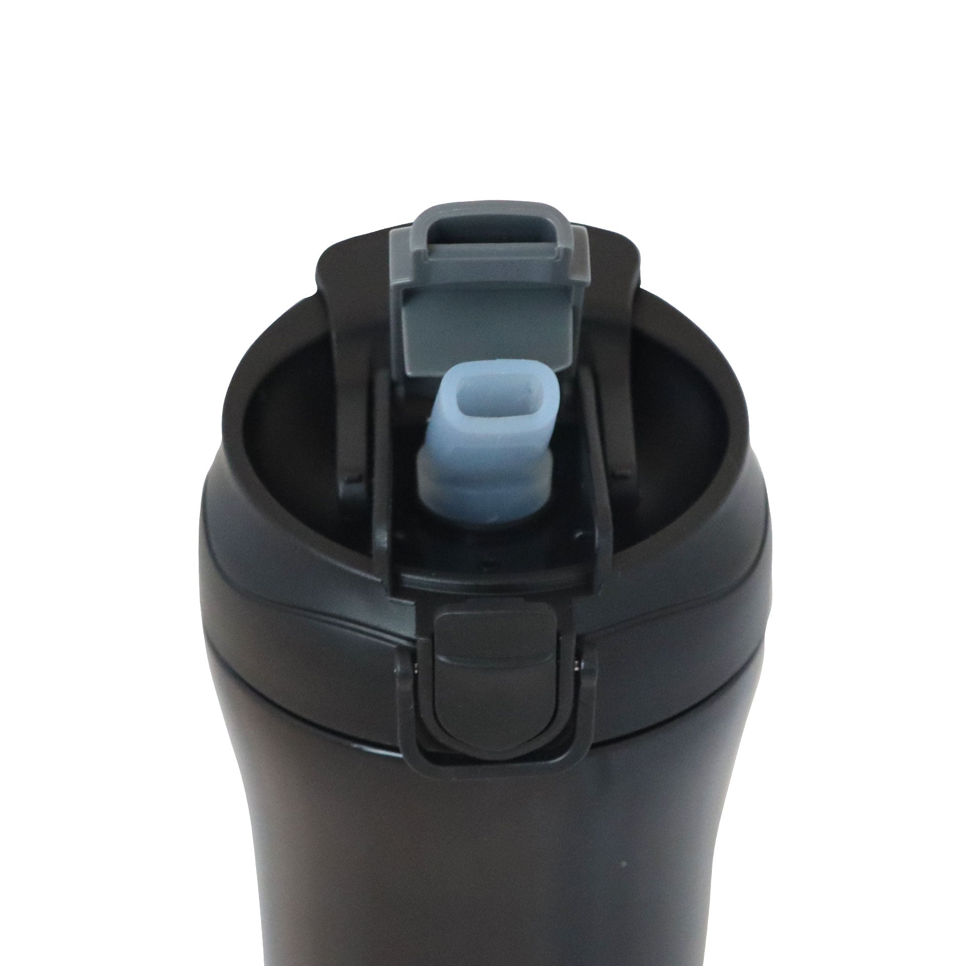 Any Morning 400 ml Paslanmaz Çelik Termos Mug, Çift İşlevli Sızdırmaz kapaklı, Siyah SI232021