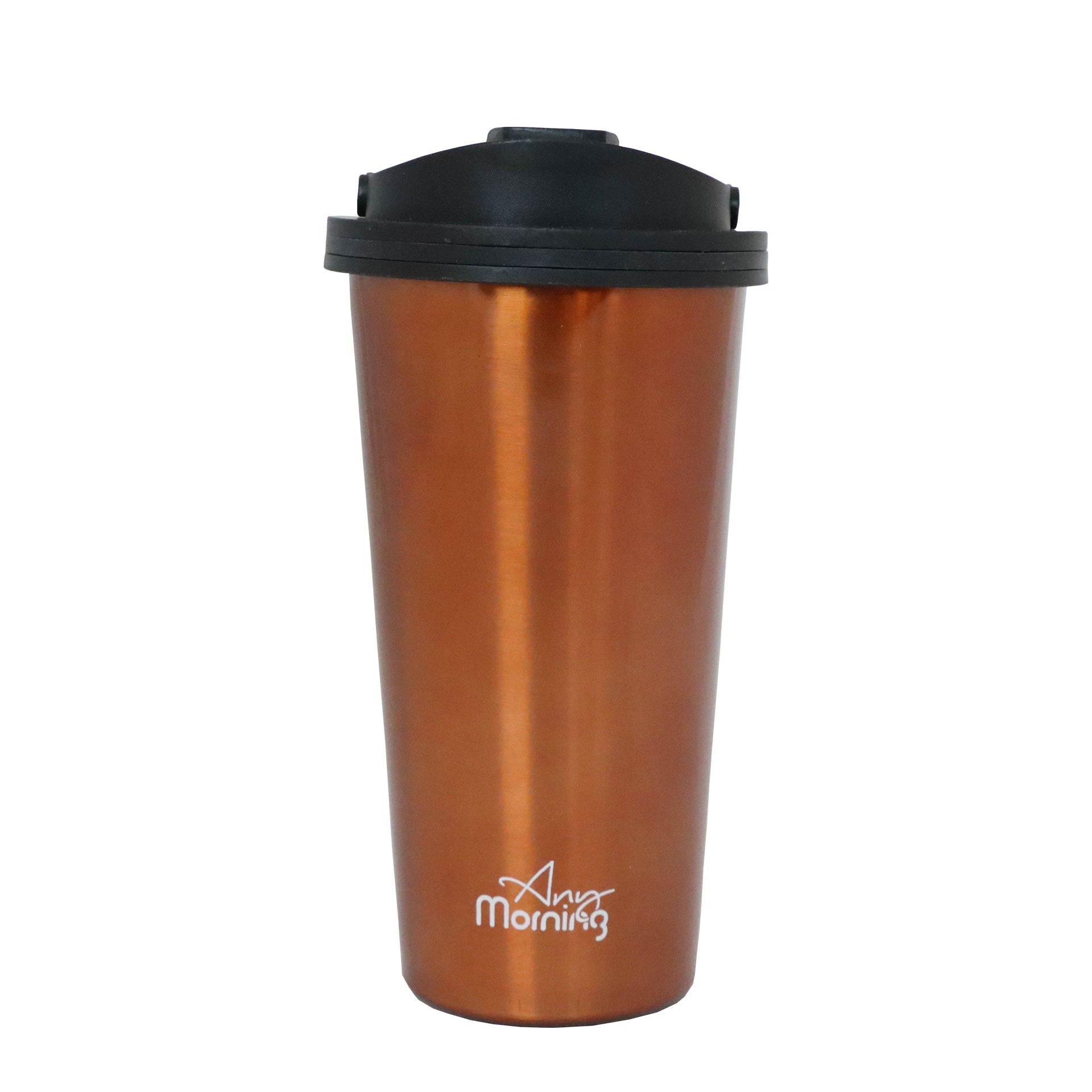 Any Morning 500 ml Paslanmaz Çelik Termos Mug, Çift Katmanlı, Sızdırmaz Kapak, Bakır Rengi SI231902