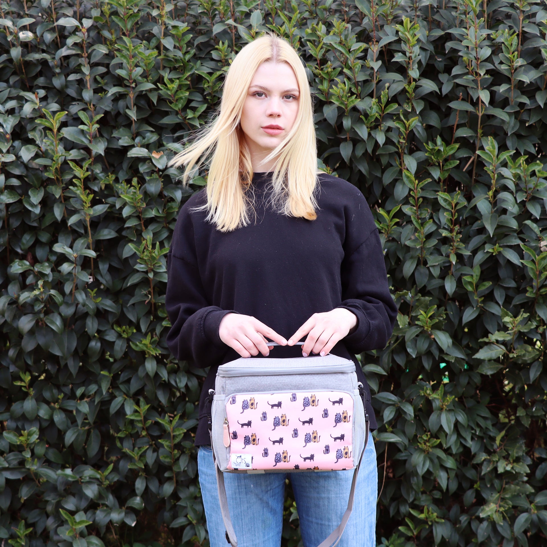 Biggdesign Cats Soğuk veya Sıcak Isı Yalıtımlı Sızdırmaz Termal Beslenme Çantası 10L Pembe