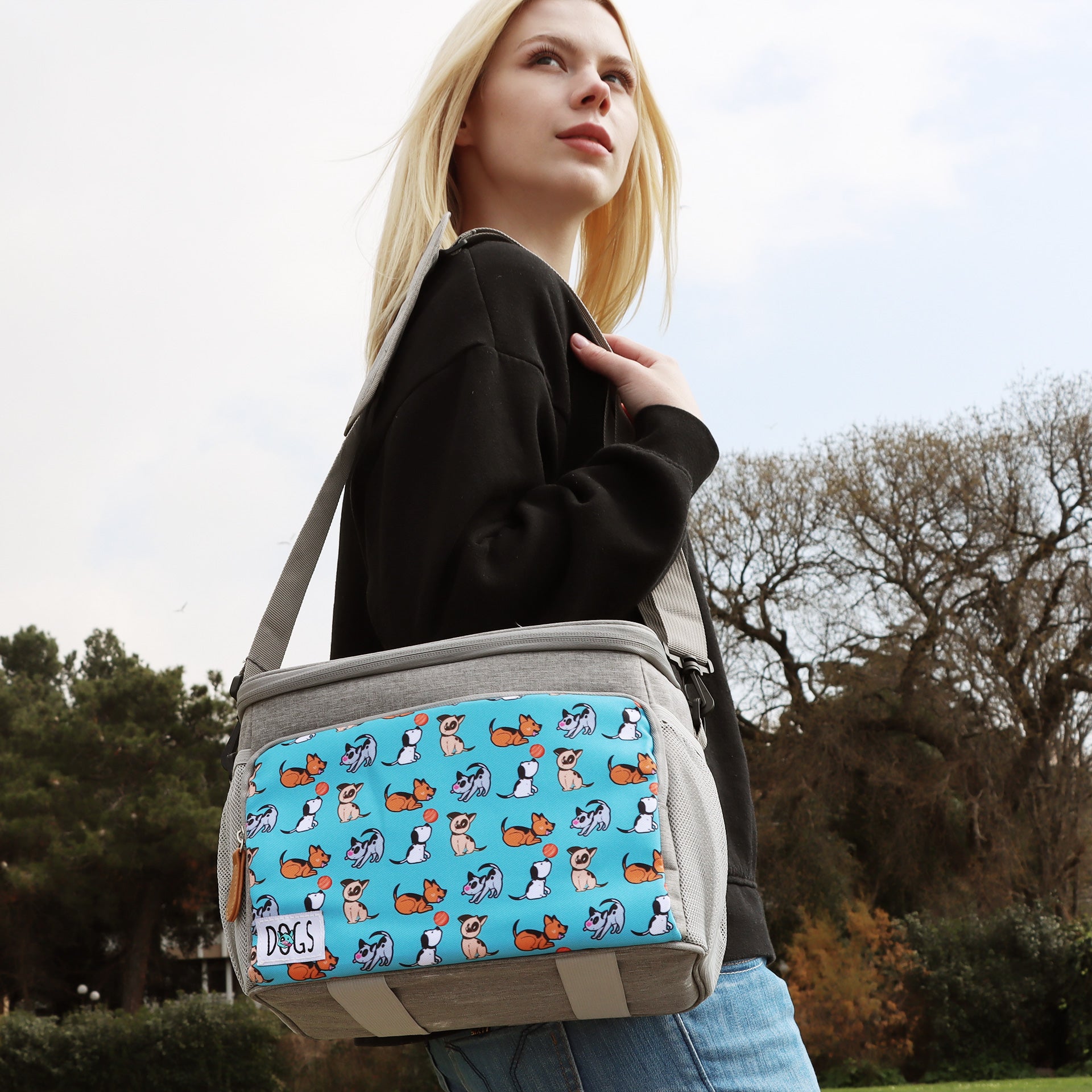 Biggdesign Dogs Soğuk veya Sıcak Isı Yalıtımlı Sızdırmaz Termal Beslenme Çantası 10L Turkuaz