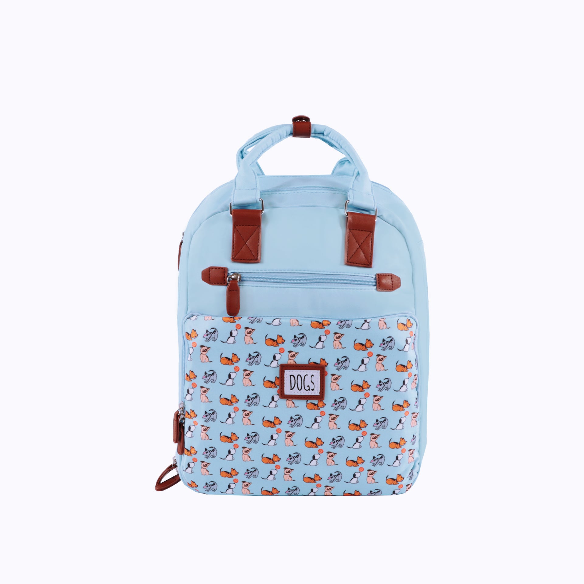 Biggdesign Dogs Su Geçirmez Kumaşlı 15 inç Laptop Uyumlu Okul Sırt Çantası Mavi