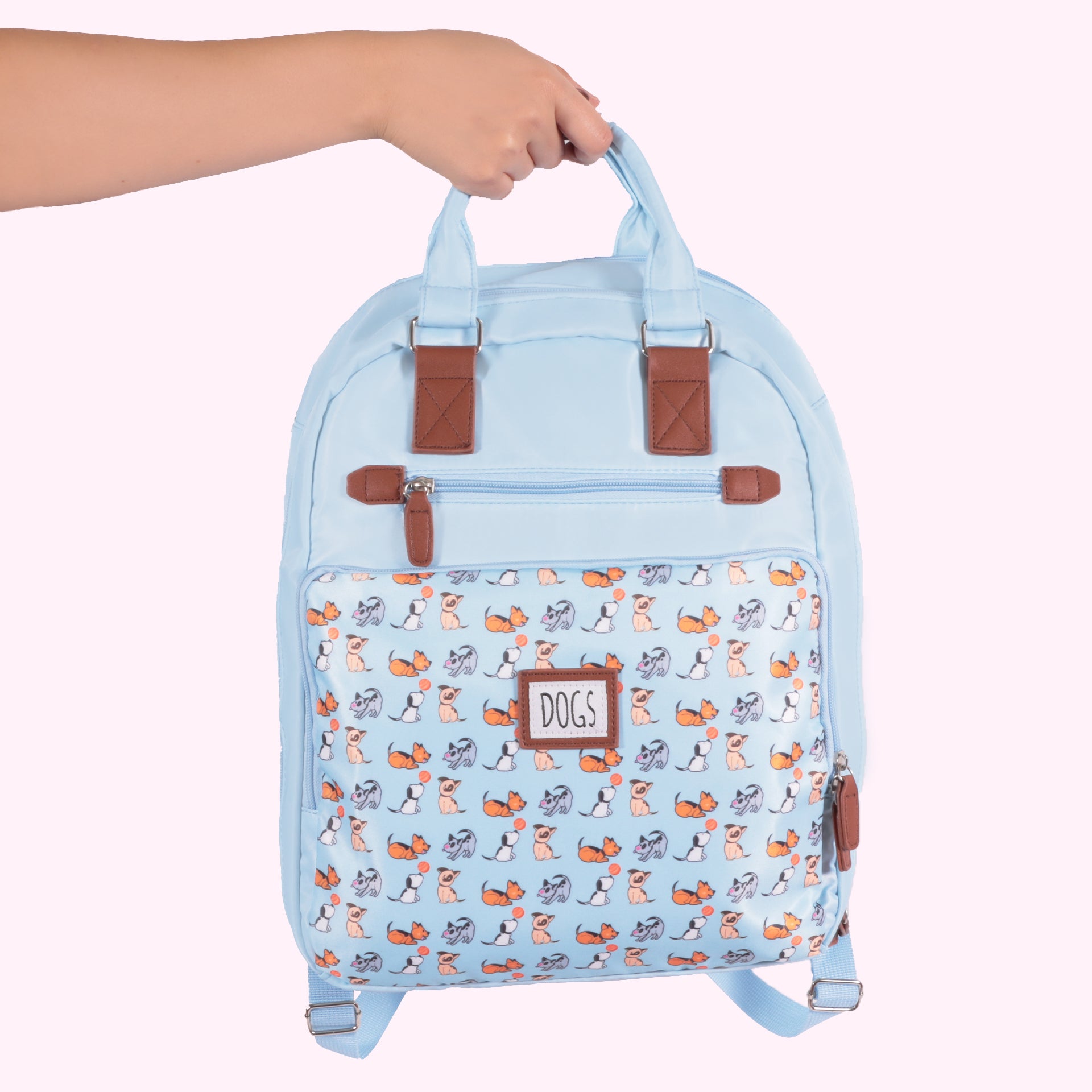Biggdesign Dogs Su Geçirmez Kumaşlı 15 inç Laptop Uyumlu Okul Sırt Çantası Mavi