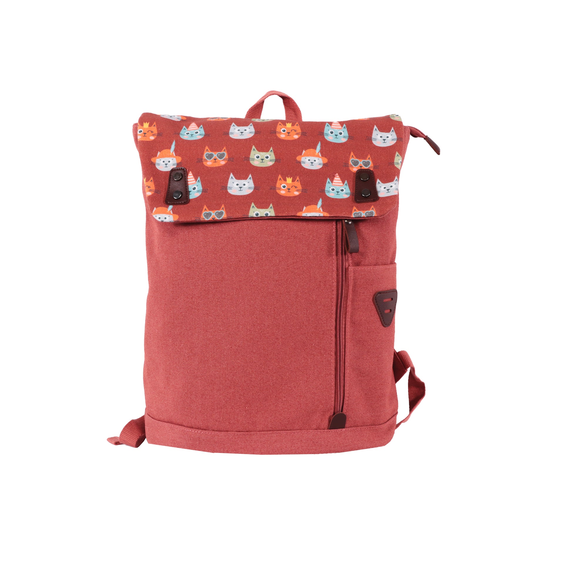 Biggdesign Cats Vintage Kadın Laptop Uyumlu Okul Sırt Çantası,  15inç laptop uyumlu Su Geçirmez,Pembe