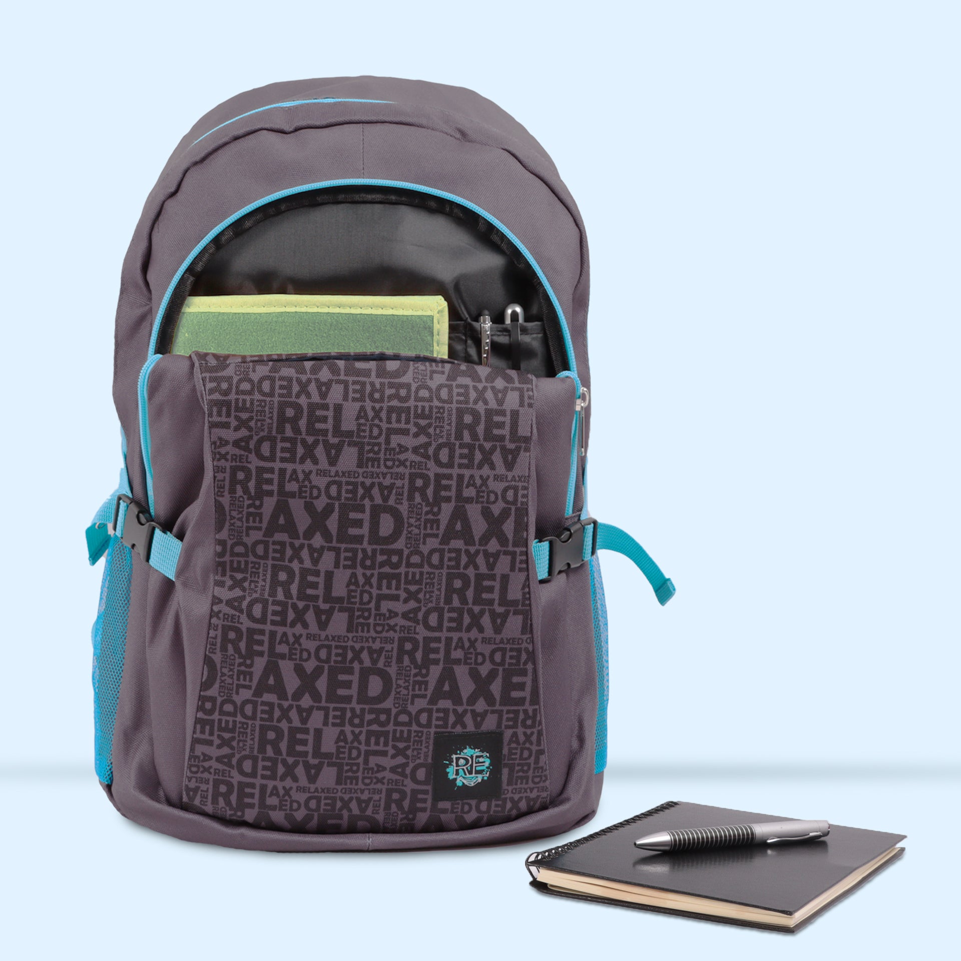 Biggdesign Moods Up Relaxed Su Geçirmez Kumaşlı 15.6 inç Laptop Uyumlu Okul Sırt Çantası Siyah