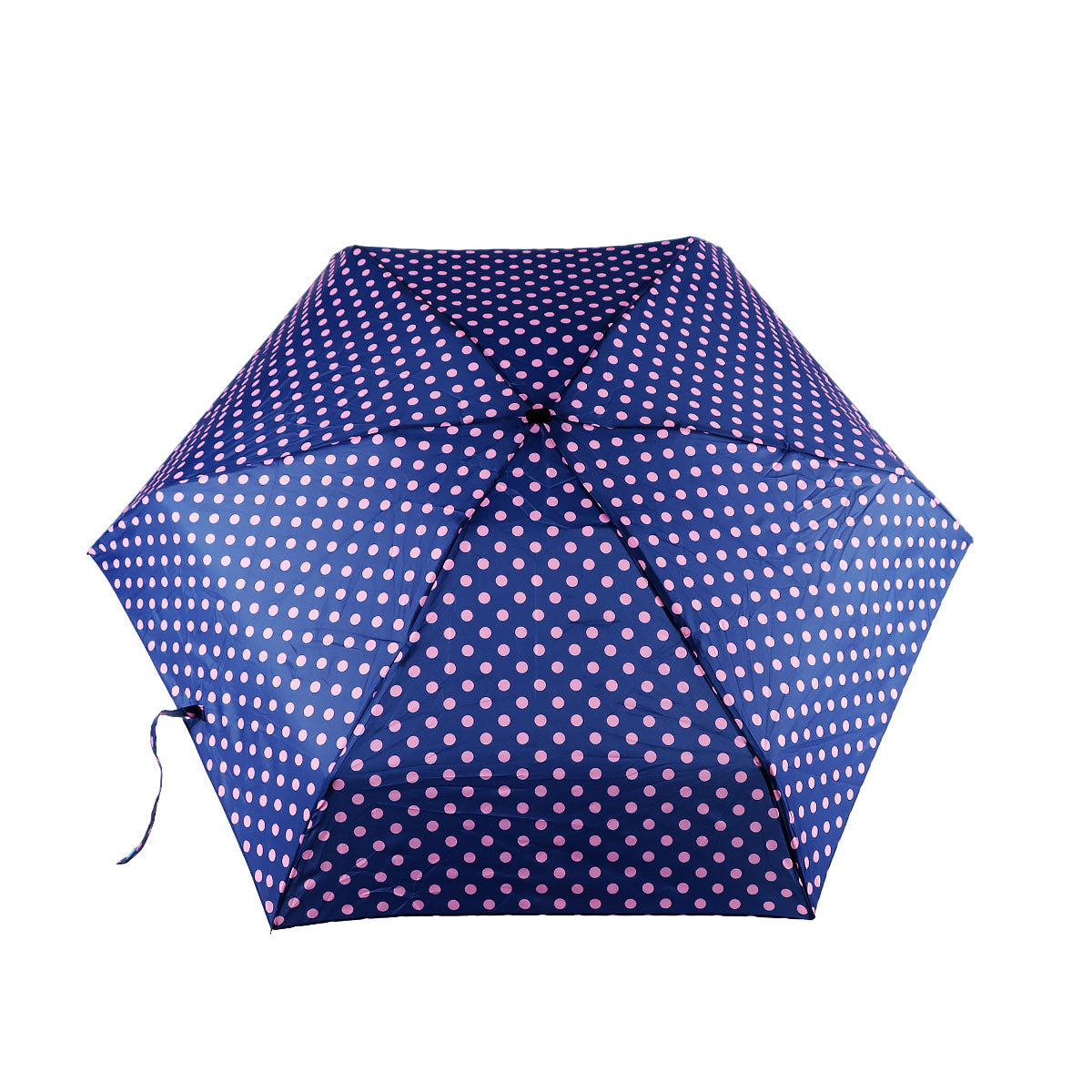 Biggdesign Moods Up Pembe Puantiyeli Lacivert Manuel Mini Şemsiye