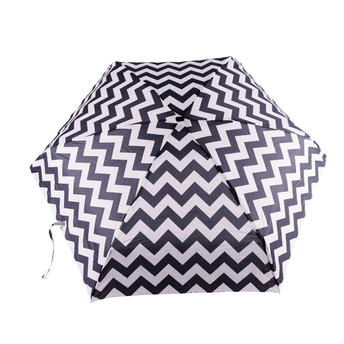 Biggdesign Moods Up Siyah Beyaz Zikzaklı Manuel Mini Şemsiye