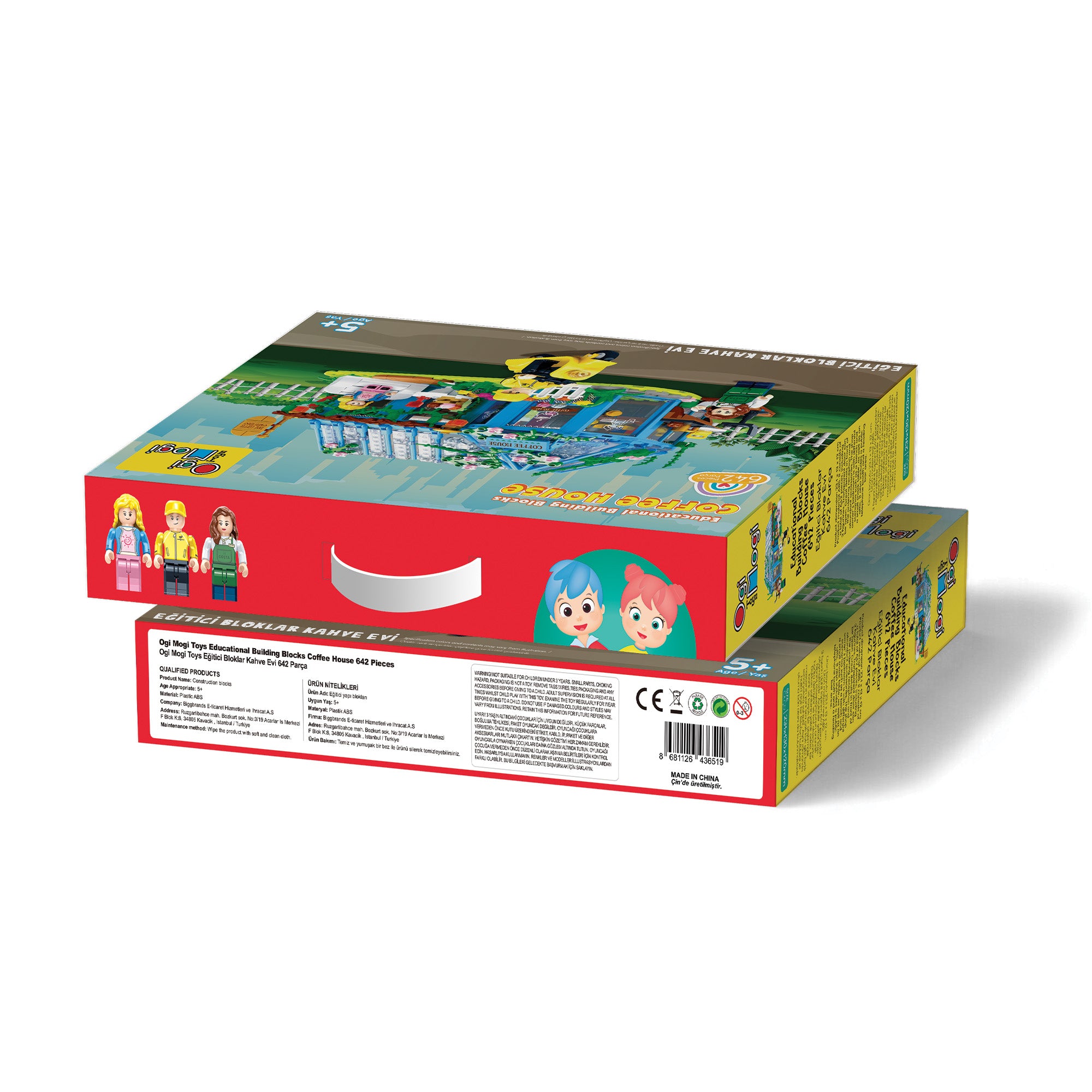 Ogi Mogi Toys Eğitici Bloklar Kahve Evi 642 Parça Yapı Seti
