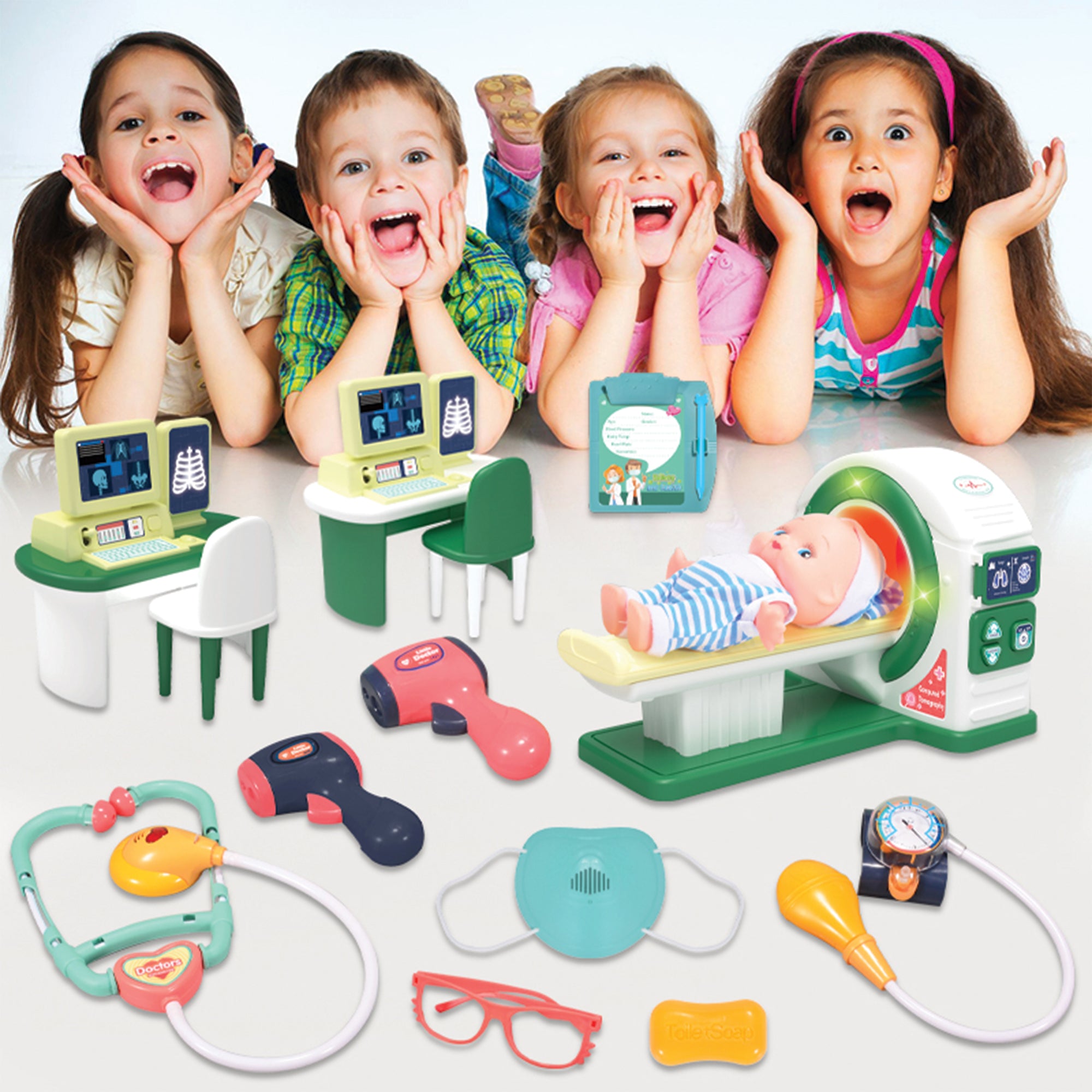 Ogi Mogi Toys Işıklı ve Sesli Bilgisayarlı Tomografi Makinesi Medikal Oyun Seti