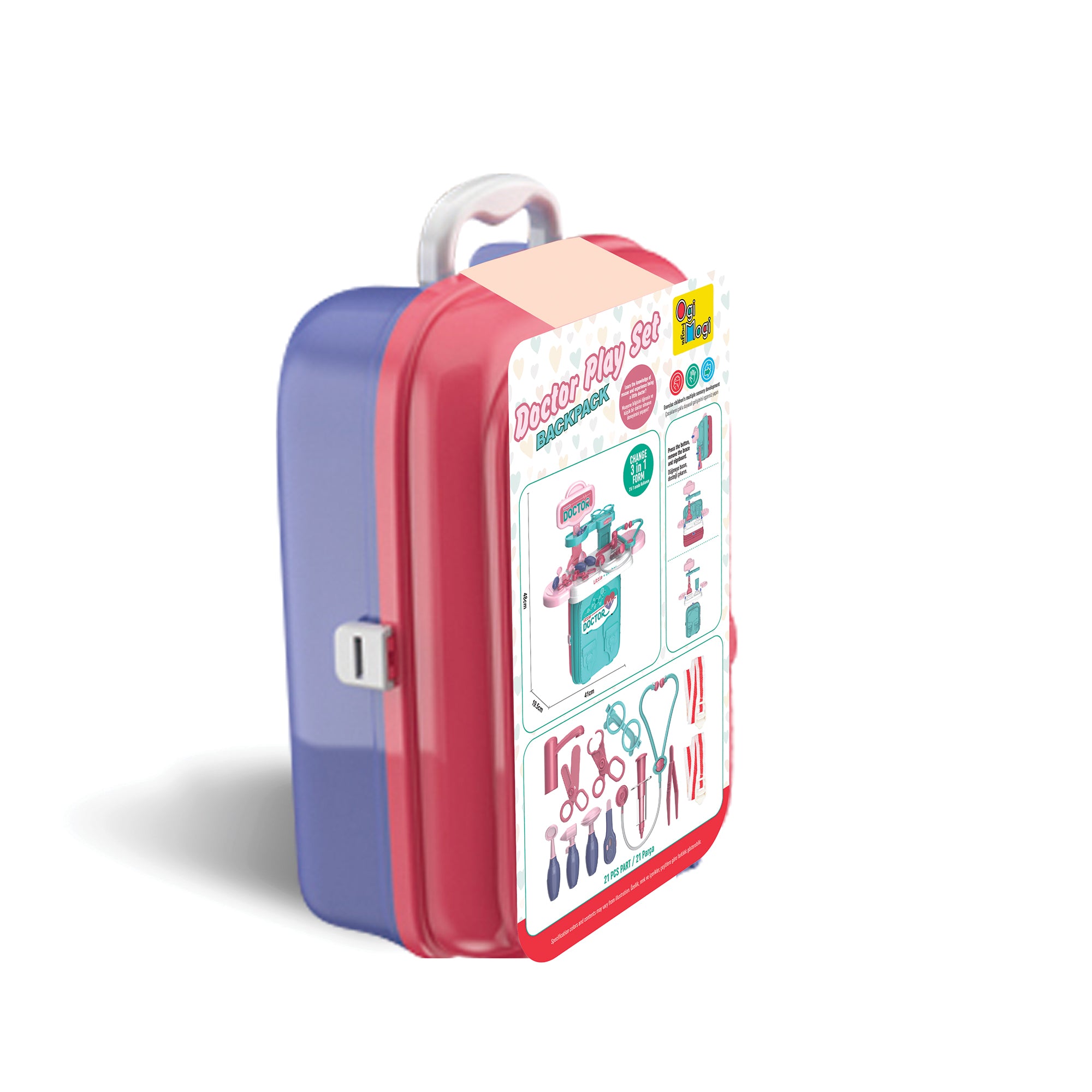 Ogi Mogi Toys Mutfak Oyun Seti 2’si 1 Arada Taşınabilir Sırt Çantası