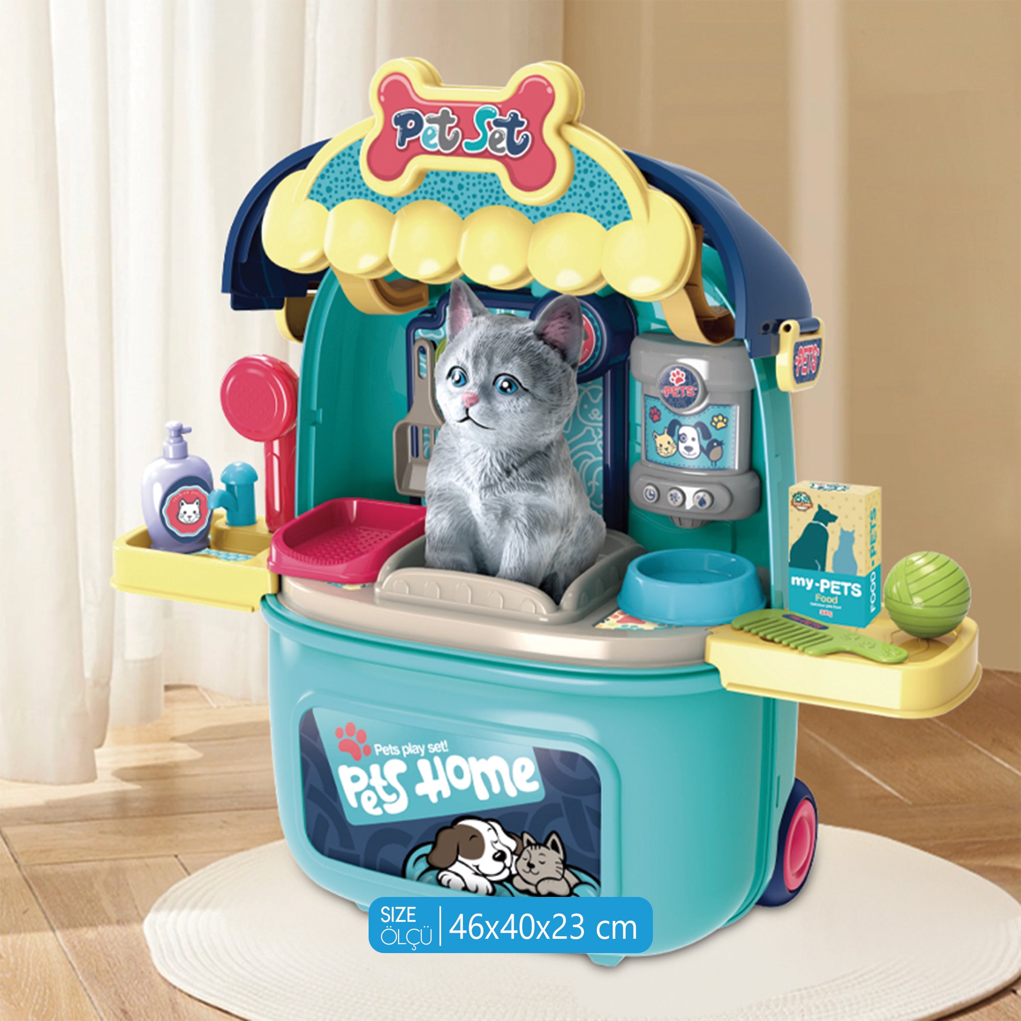 Ogi Mogi Toys Evcil Hayvan Oyun Seti Tekerlekli Çekçekli Sırt Çantası