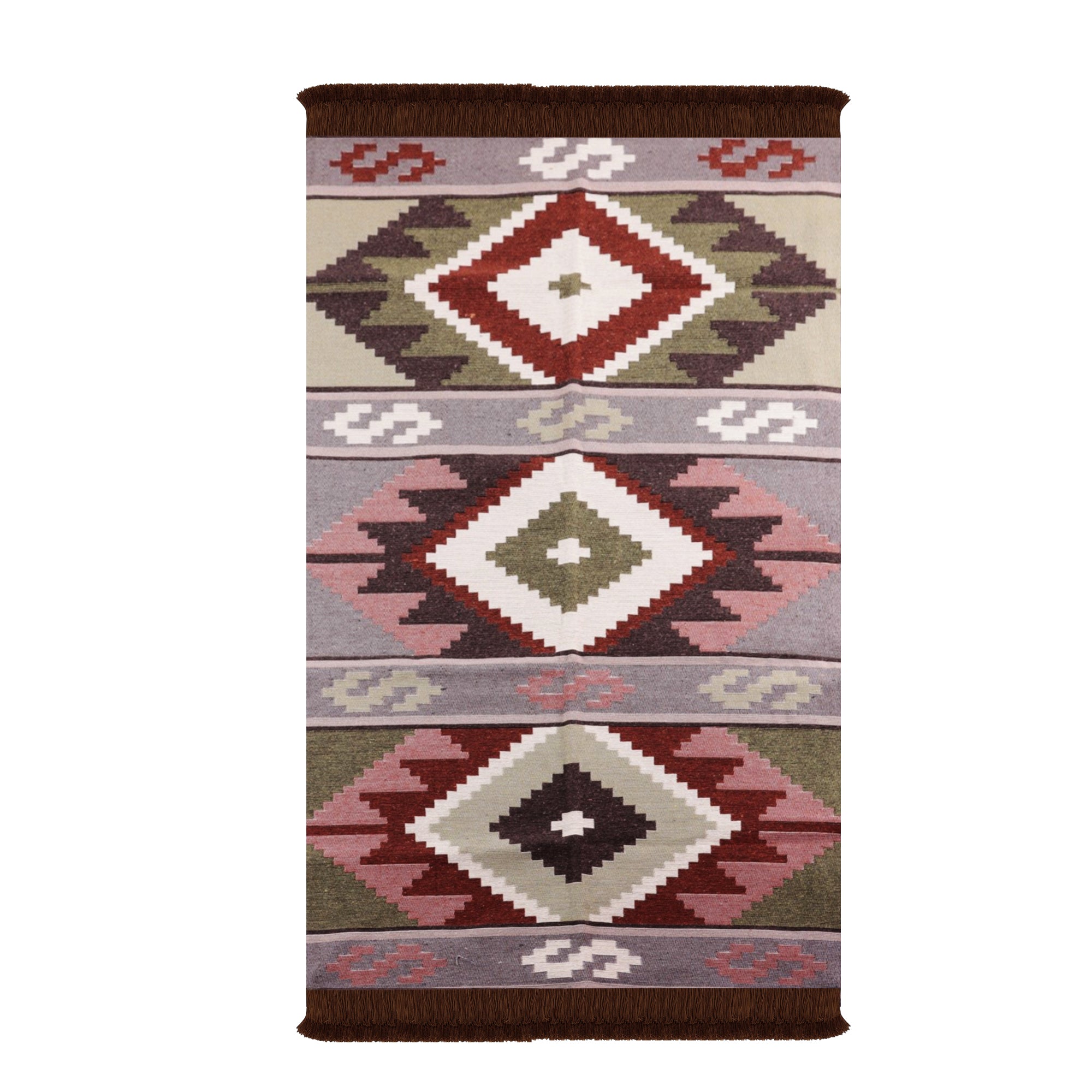 Bigghome Çift Taraflı Kilim, Makinede Yıkanabilir, Modern Desenli, 80*150 cm, SA1583B