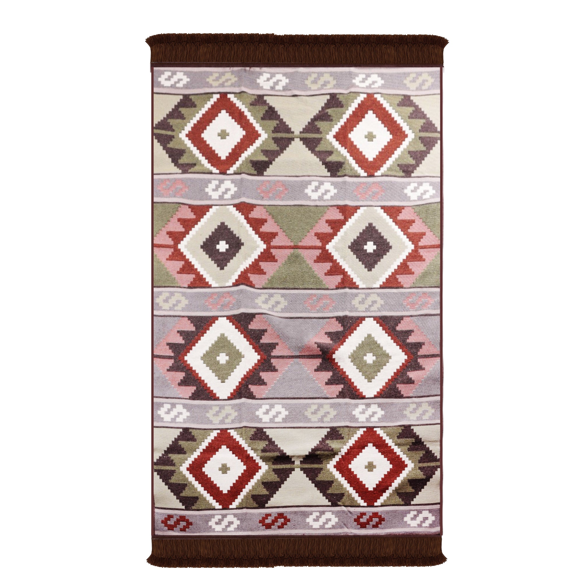 Bigghome Çift Taraflı Kilim, Makinede Yıkanabilir, Modern Desenli, 120*180 cm, SA1583B