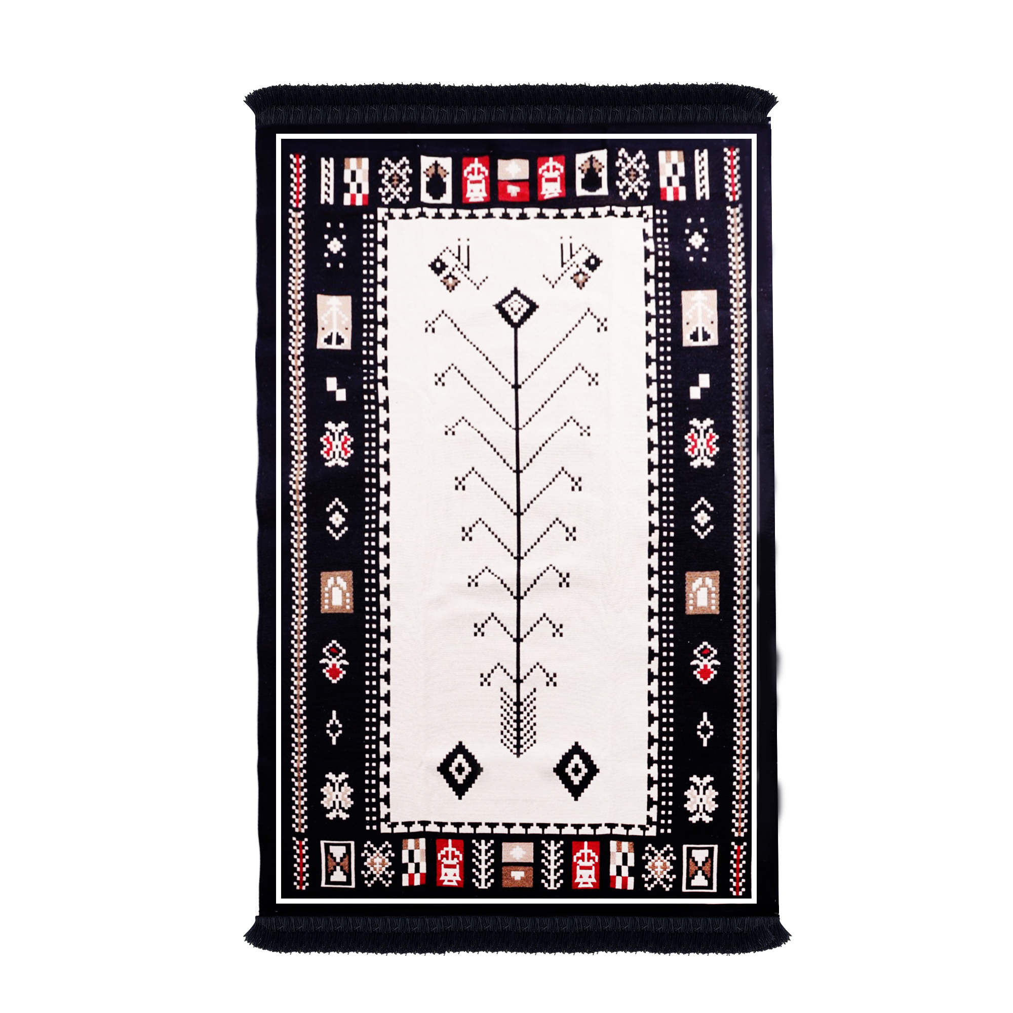 Bigghome Çift Taraflı Kilim, Makinede Yıkanabilir, Modern Desenli, 120*180 cm, SA1534A