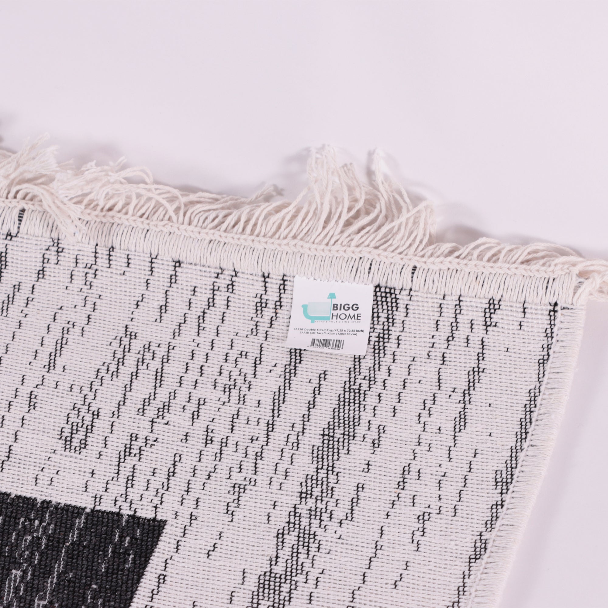 Bigghome Çift Taraflı Kilim, Makinede Yıkanabilir, Modern Desenli, 120*180 cm, SAF3B