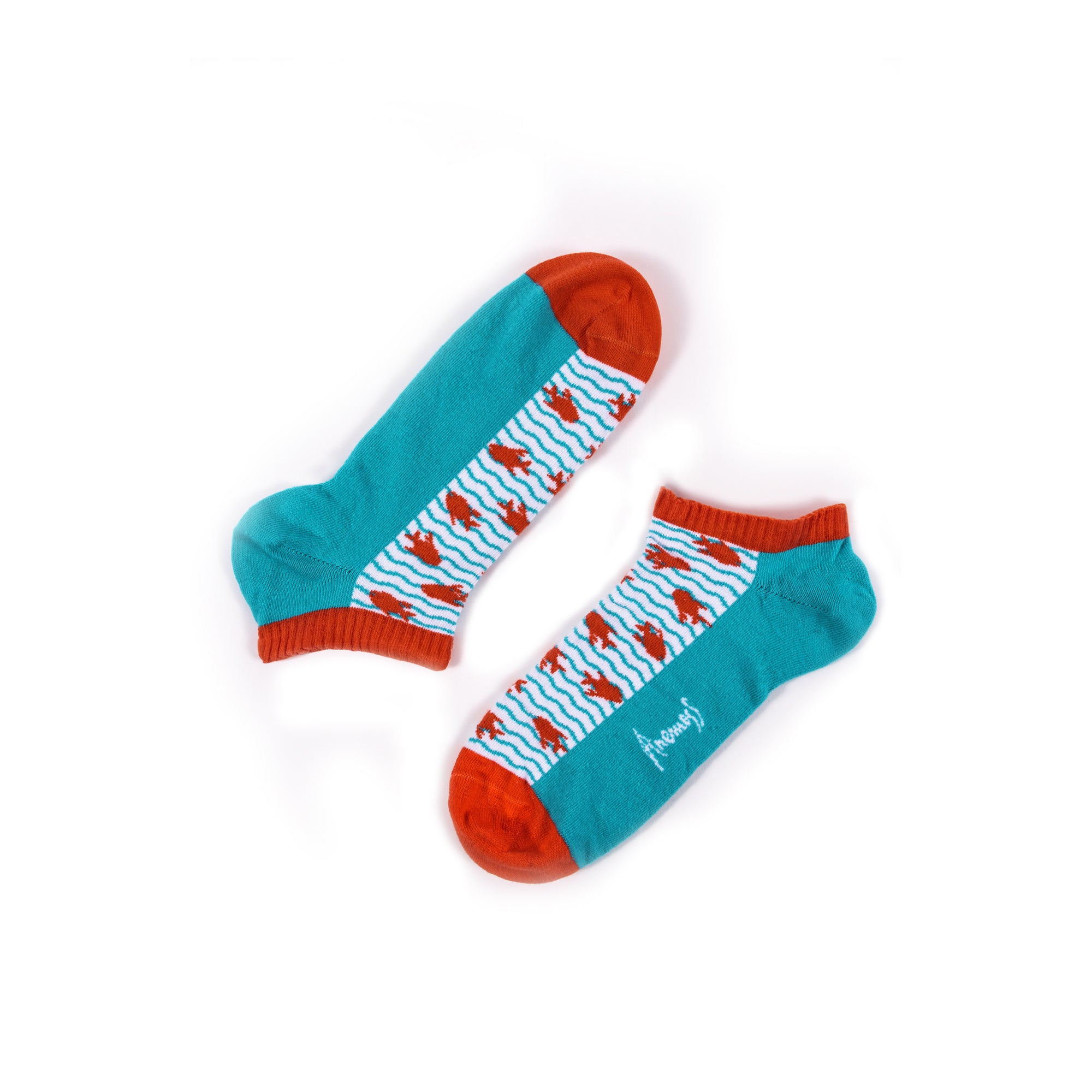 Anemoss Erkek 5'li Dikişsiz Patik Çorap Seti, Deniz Temalı Desenler, %85 Pamuk, 41-46 Beden