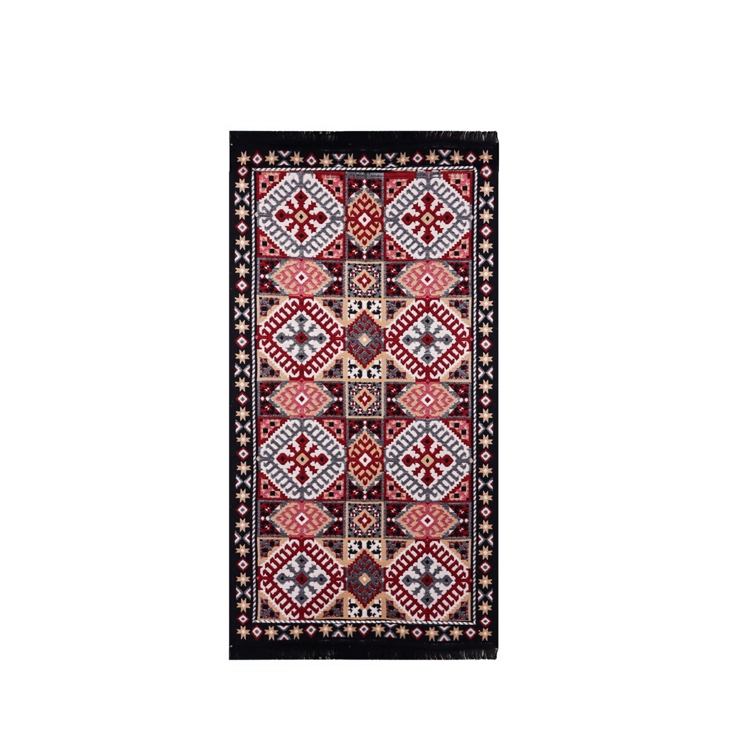 Bigghome Kilim, Makinede Yıkanabilir, Modern Desenli, 80*150 cm, SA25EU