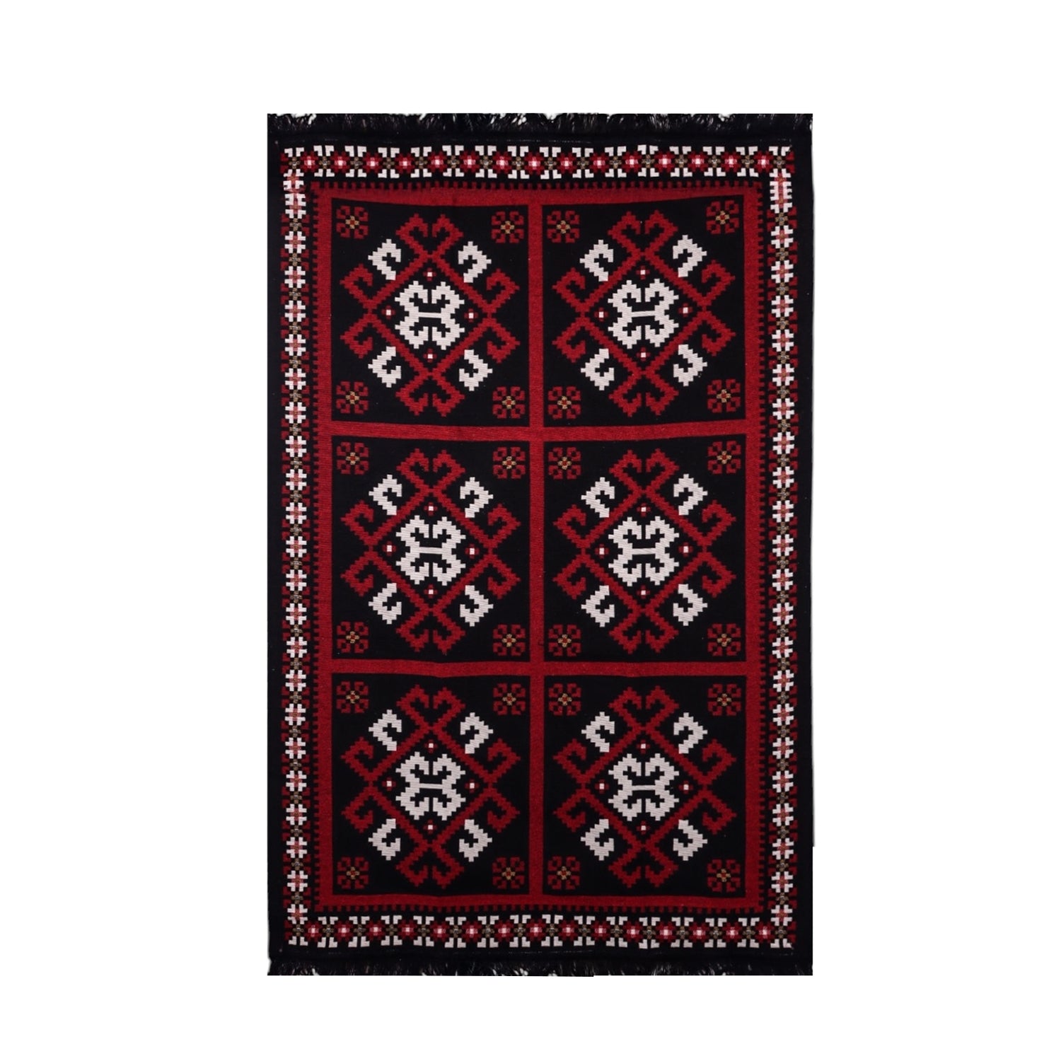 Bigghome Kilim, Makinede Yıkanabilir, Etnik Desenli, 120*180 cm, SA25MK