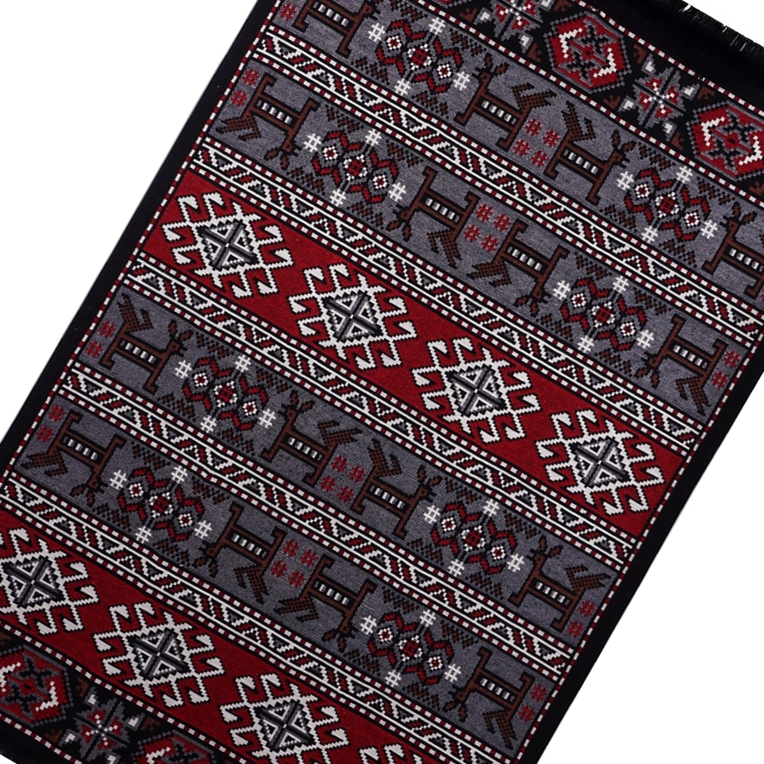 Bigghome Kilim, Makinede Yıkanabilir, Etnik Desenli, 80*150 cm, SA25HC
