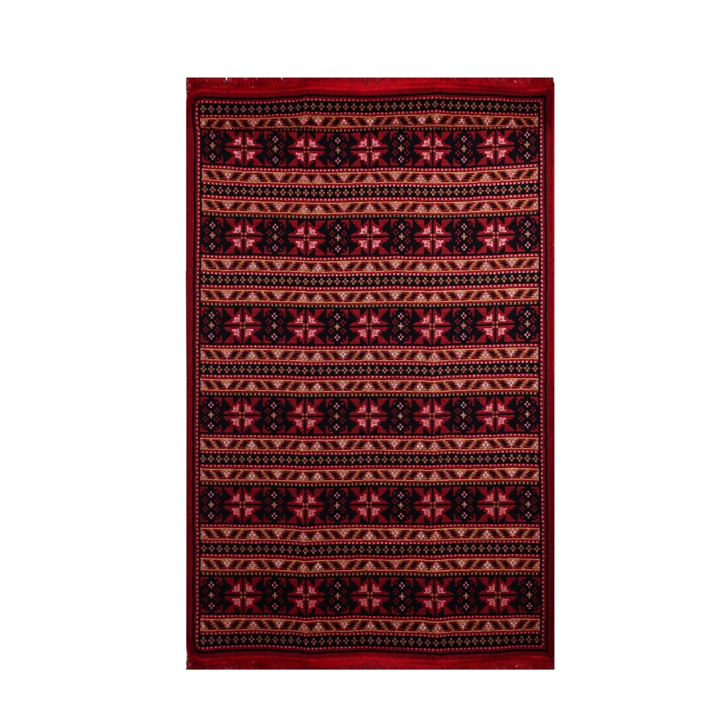Bigghome Kilim, Makinede Yıkanabilir, Etnik Desenli, 80*150 cm, SA25BA