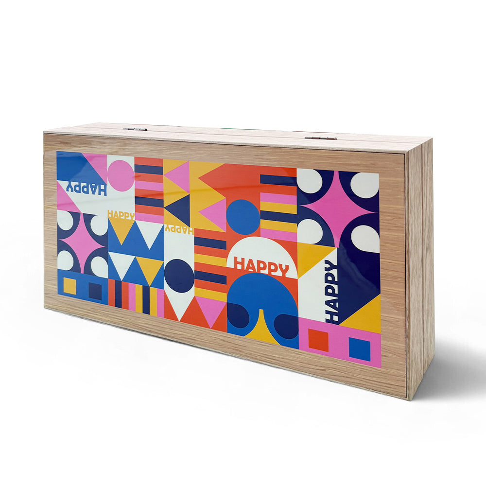 Biggdesign Happy Tavla, Çizilmez Zeminli, Mıknatıslı MDF Kasa, 2 Kat Vernik Cilalı