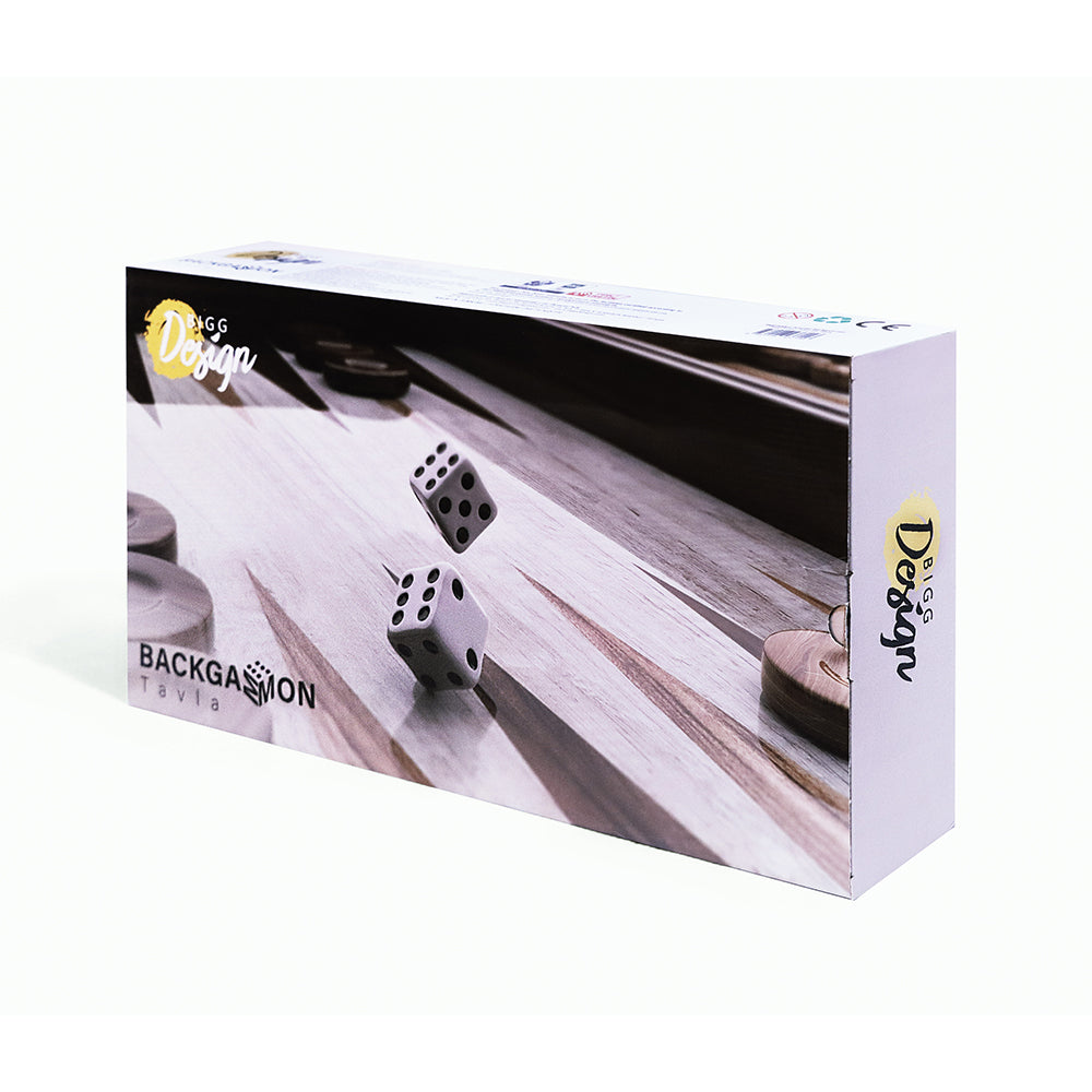 Biggdesign Yıldız Tavla, Çizilmez Zeminli, Mıknatıslı MDF Kasa, 2 Kat Vernik Cilalı