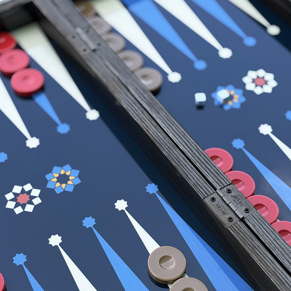 Biggdesign Yıldız Tavla, Çizilmez Zeminli, Mıknatıslı MDF Kasa, 2 Kat Vernik Cilalı