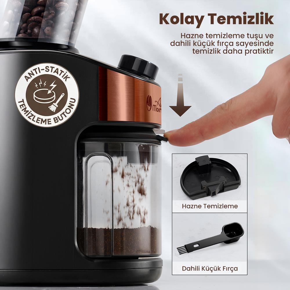 Any Morning SH25836B Dijital Zamanlayıcılı 25 Öğütme Ayarlı Elektrikli Kahve Öğütücü