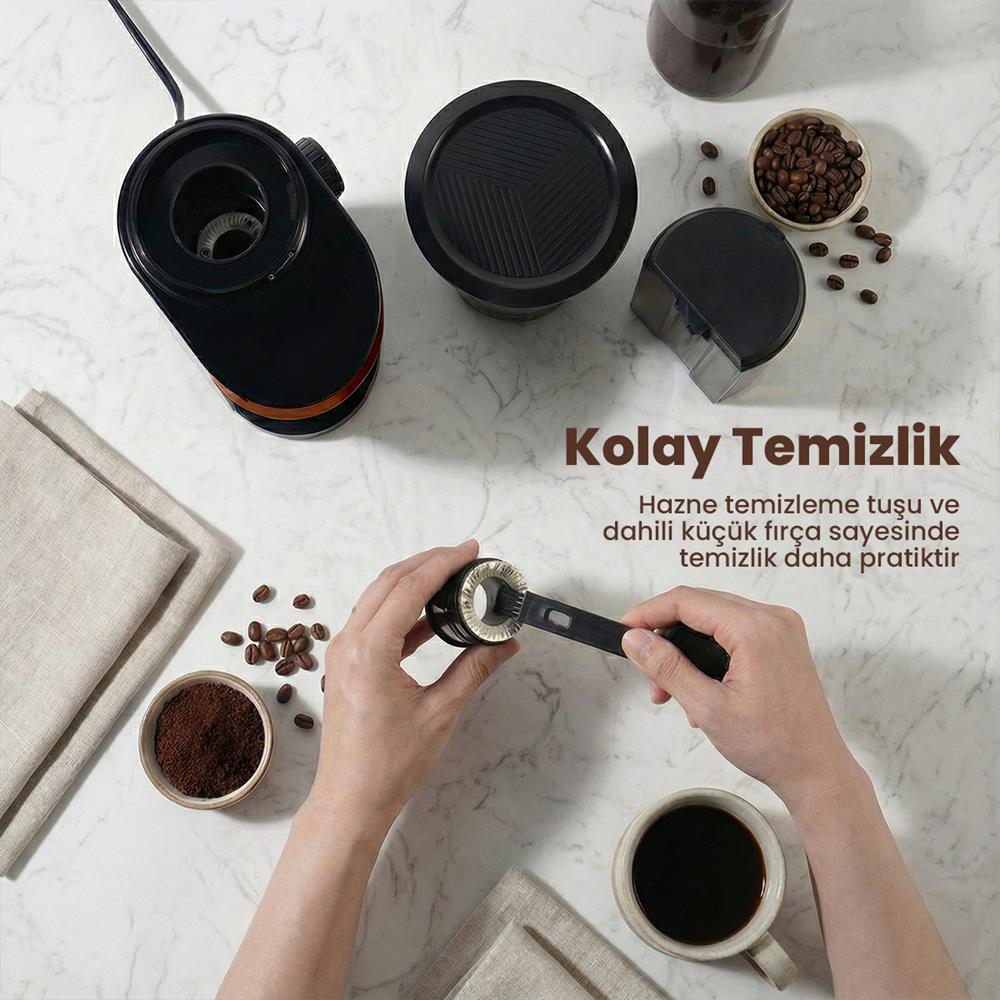 Any Morning SH25836B Dijital Zamanlayıcılı 25 Öğütme Ayarlı Elektrikli Kahve Öğütücü