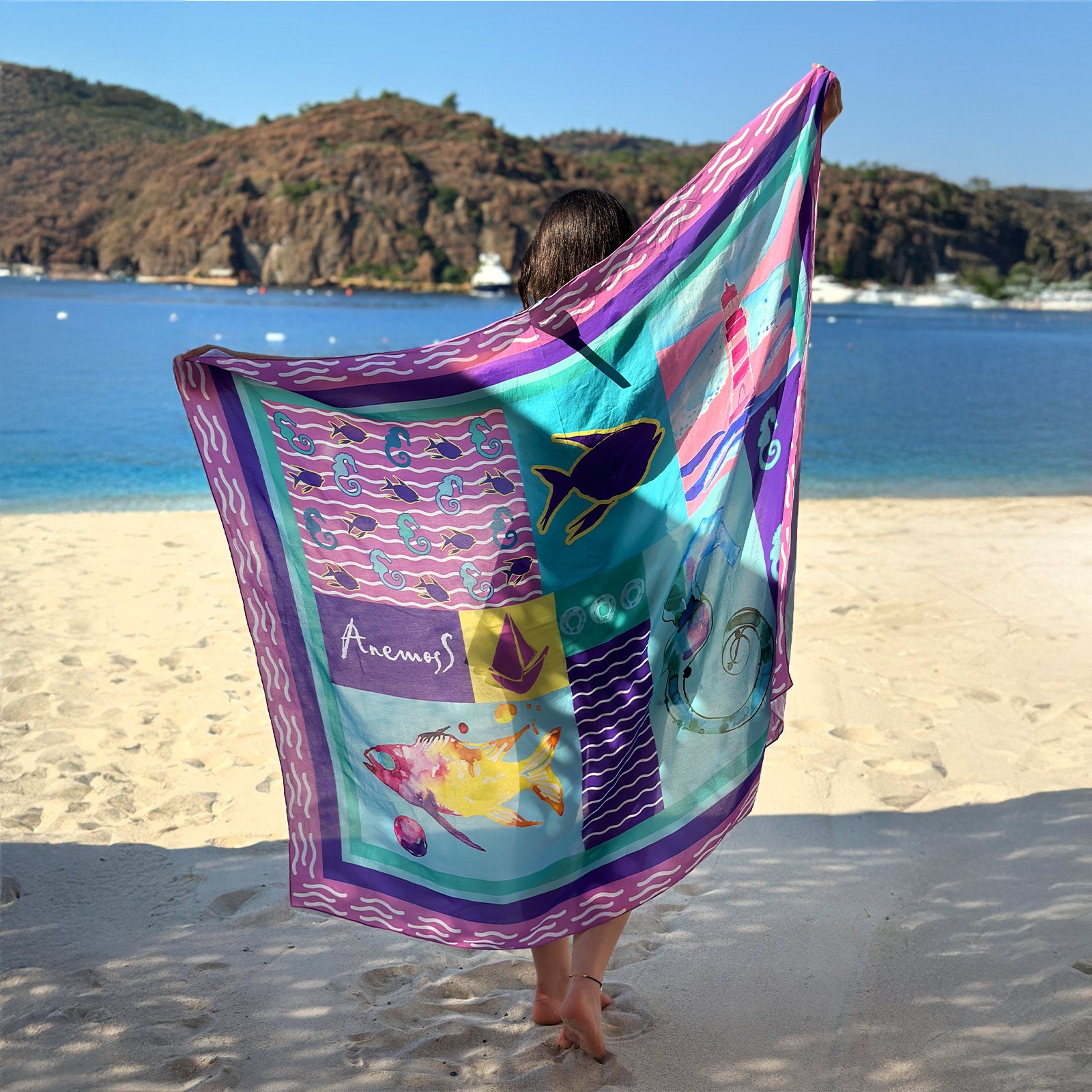 Anemoss Harmoni Viskon Pareo Pembe 120*140 cm