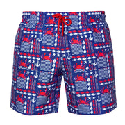 Anemoss Yengeç Üç Cepli İçi Fileli Bel Lastik ve Bağlama İpli Erkek Deniz Şortu