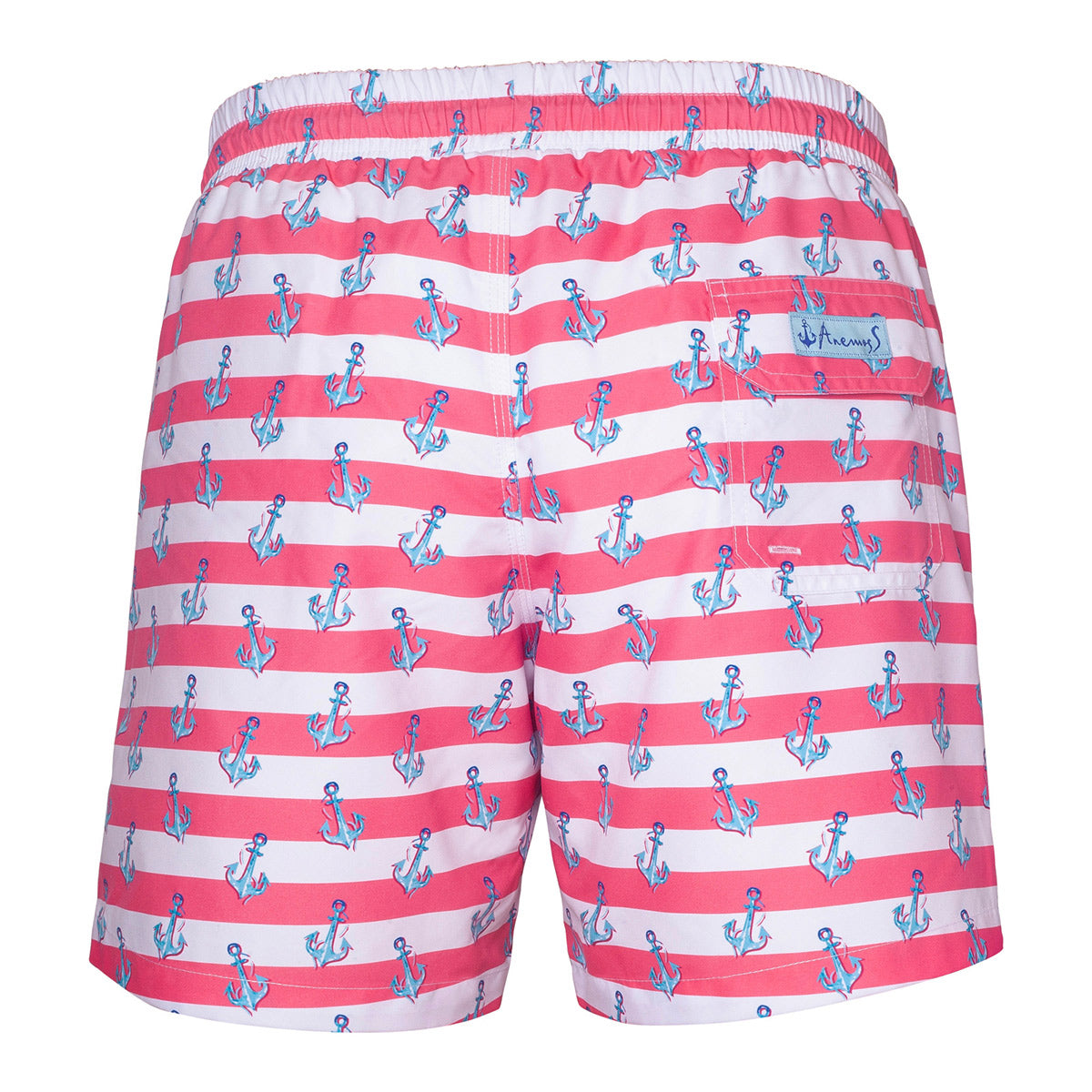 Anemoss Çapa Üç Cepli İçi Fileli Bel Lastik ve Bağlama İpli Erkek Deniz Şortu