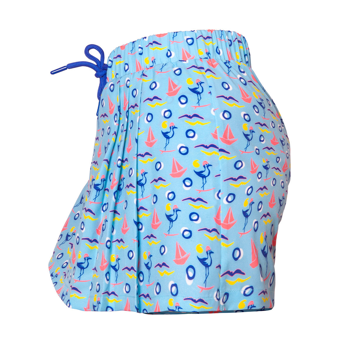 Anemoss Gemici Martı Kadın Şort Etek – Bağcıklı Bel, Deniz Temalı Yazlık Skort